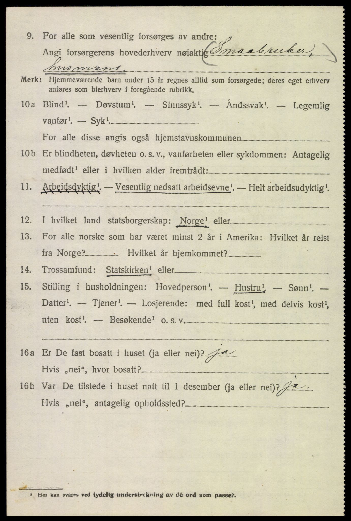 SAH, 1920 census for Vågå, 1920, p. 2677