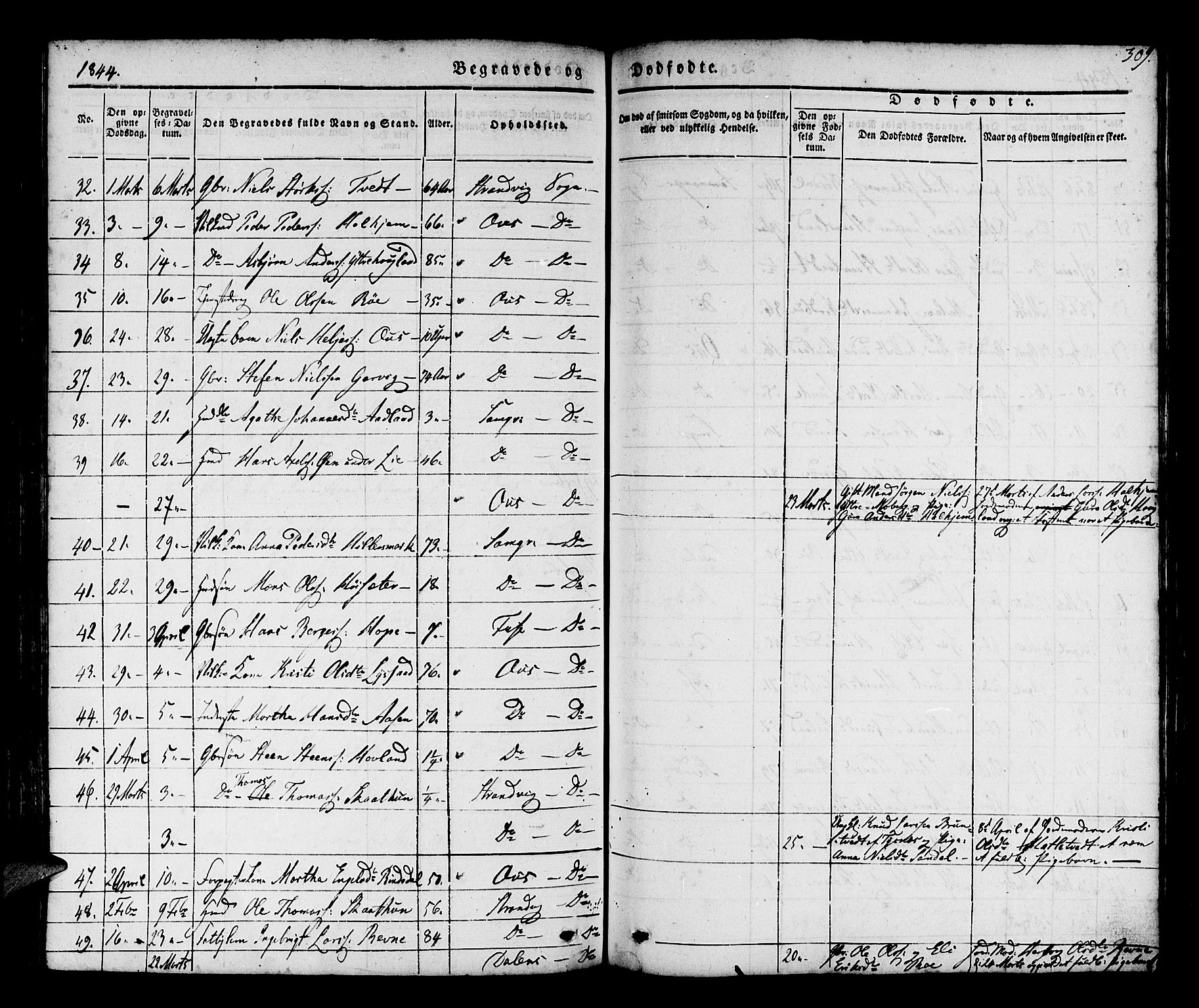 Os sokneprestembete, AV/SAB-A-99929: Parish register (official) no. A 15, 1839-1851, p. 309