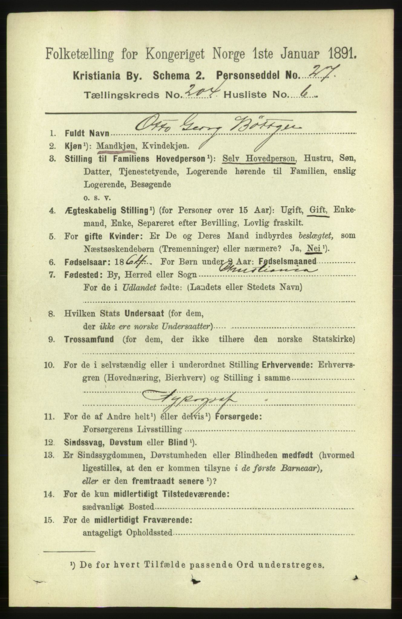 RA, 1891 census for 0301 Kristiania, 1891, p. 123320