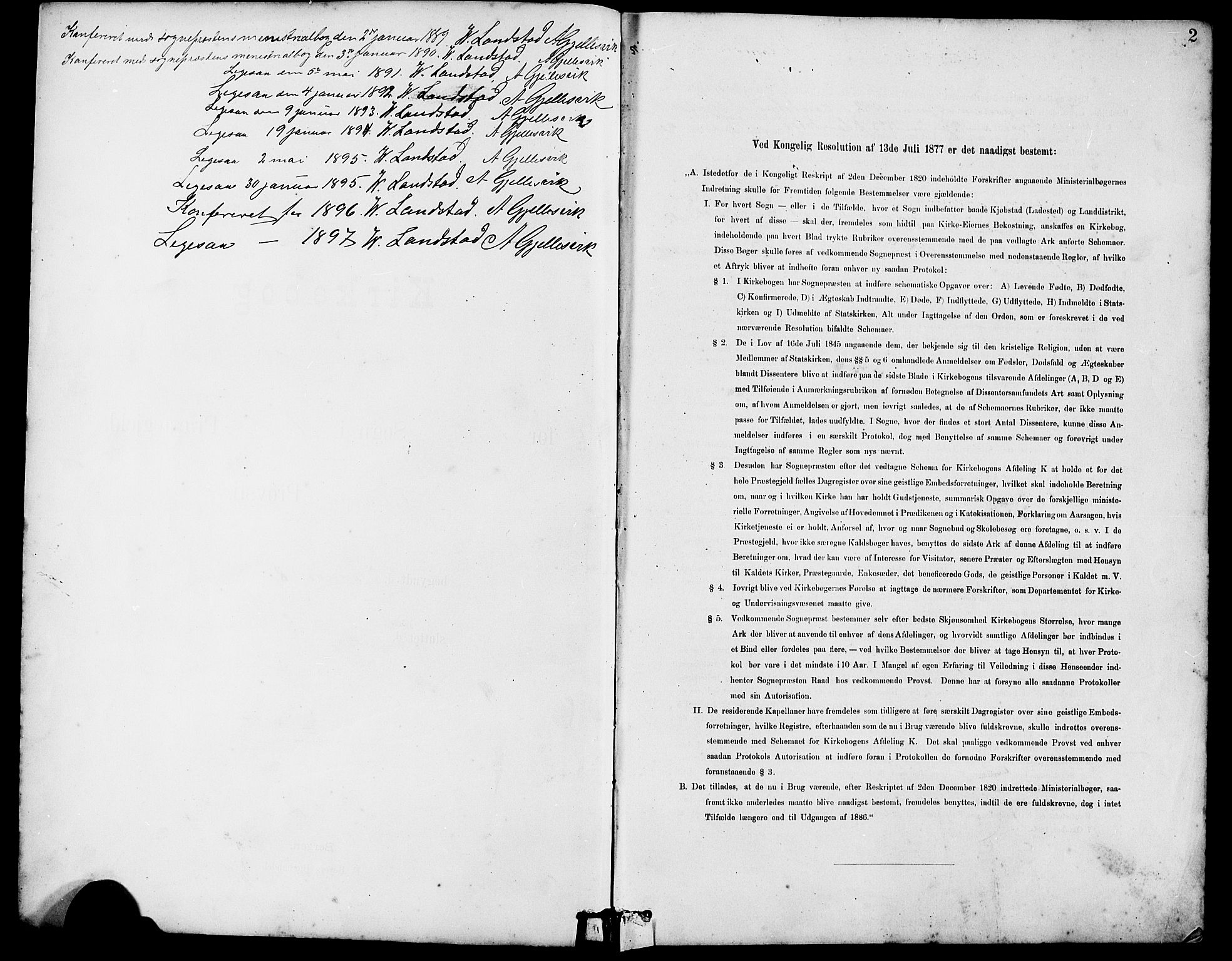 Arna Sokneprestembete, SAB/A-74001/H/Ha/Hab: Parish register (copy) no. A 3, 1887-1897, p. 2