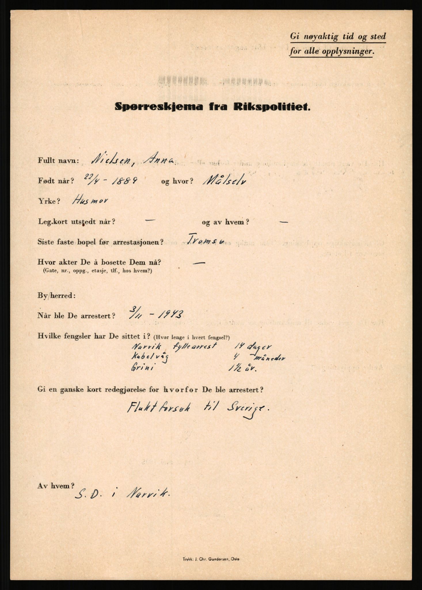 Rikspolitisjefen, AV/RA-S-1560/L/L0012: Mogensen, Øivind - Noraas, Lars, 1940-1945, p. 530