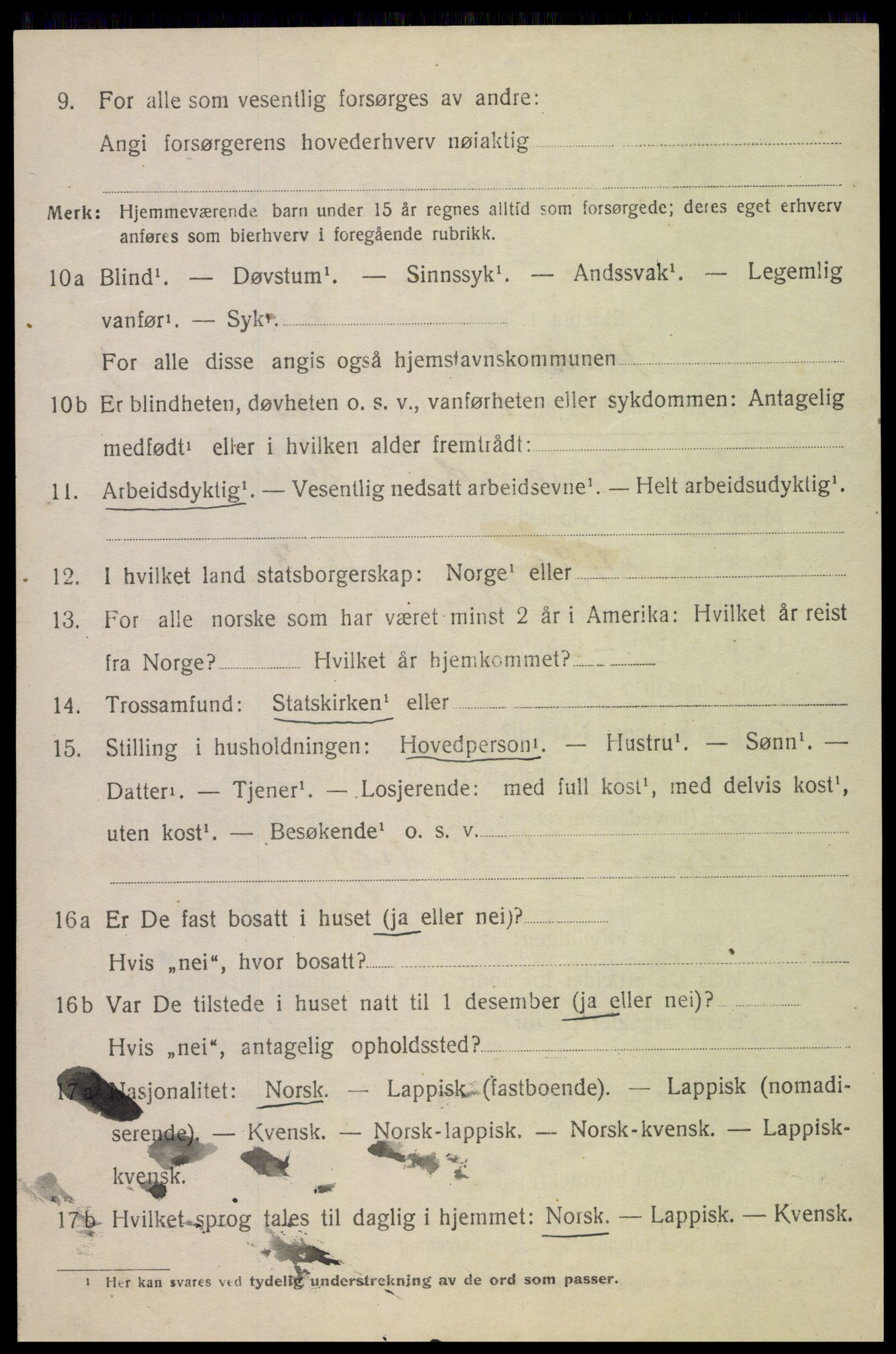 SAT, 1920 census for Hadsel, 1920, p. 6889