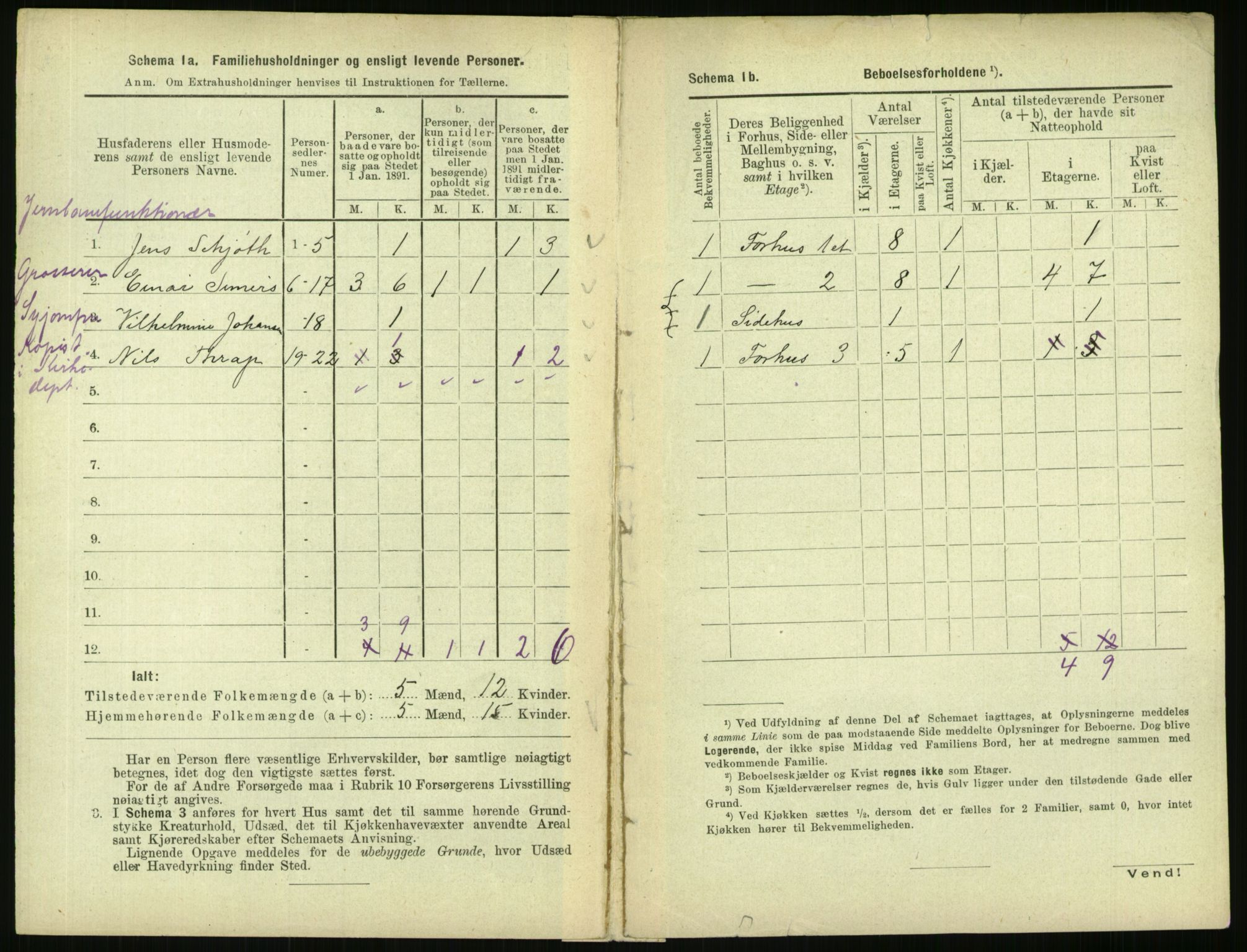 RA, 1891 census for 0301 Kristiania, 1891, p. 57121