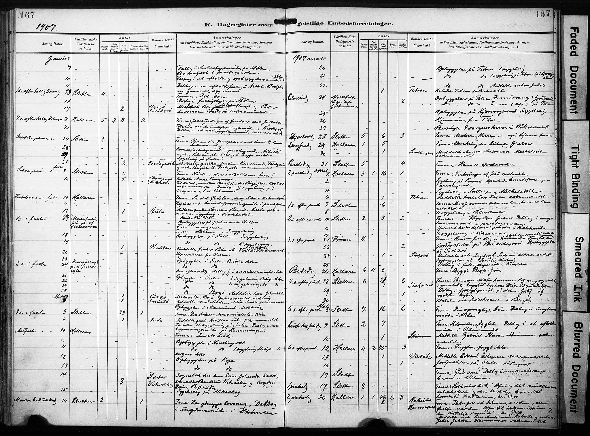 Ministerialprotokoller, klokkerbøker og fødselsregistre - Sør-Trøndelag, AV/SAT-A-1456/640/L0580: Parish register (official) no. 640A05, 1902-1910, p. 167