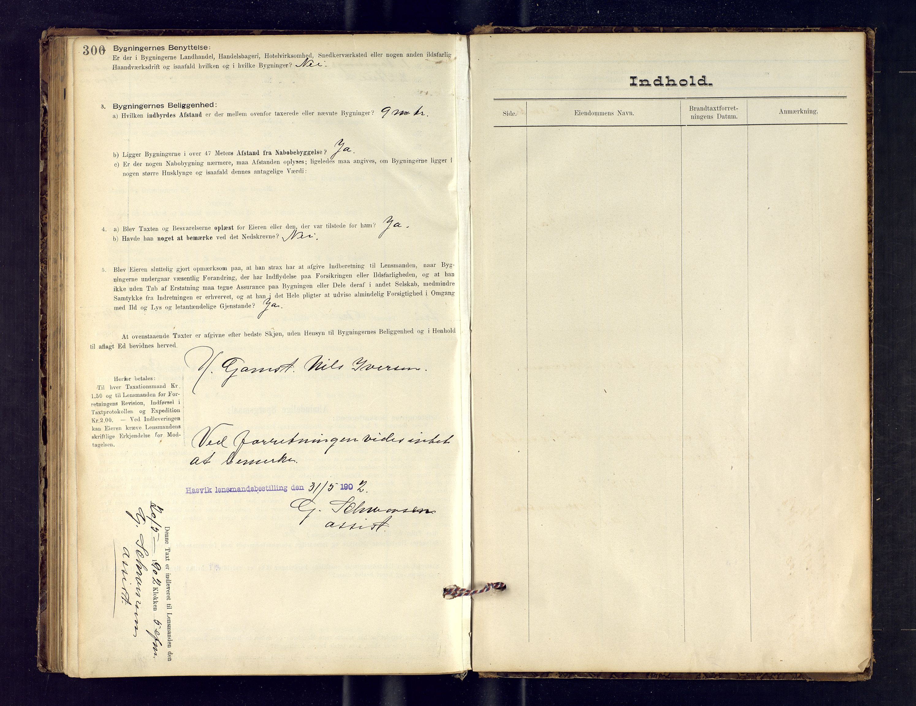 Hasvik lensmannskontor, AV/SATØ-SATO-164/Fob/L0002: Branntakstprotokoll, 1895-1902, p. 300-301