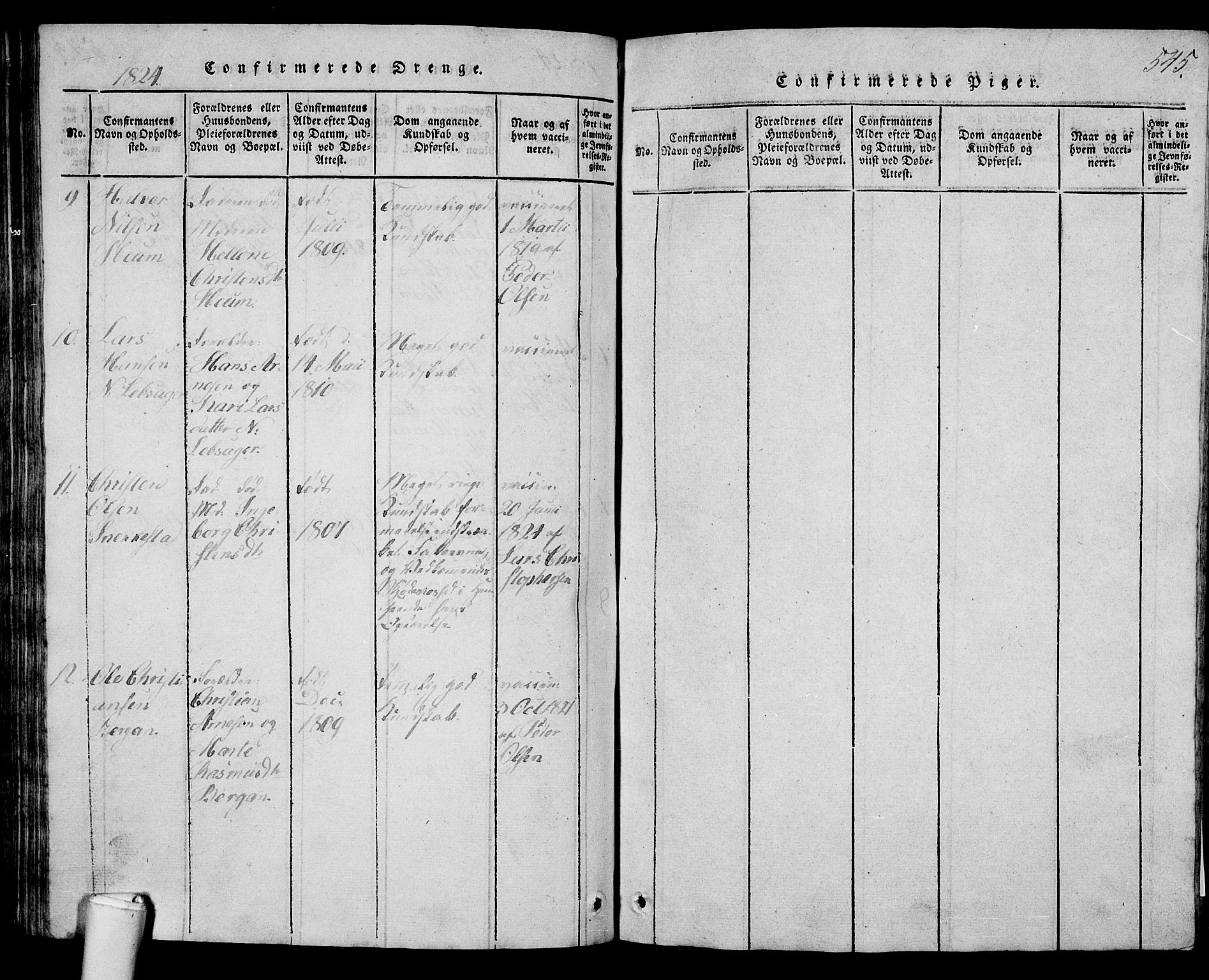 Våle kirkebøker, SAKO/A-334/G/Ga/L0001: Parish register (copy) no. I 1, 1814-1824, p. 544-545