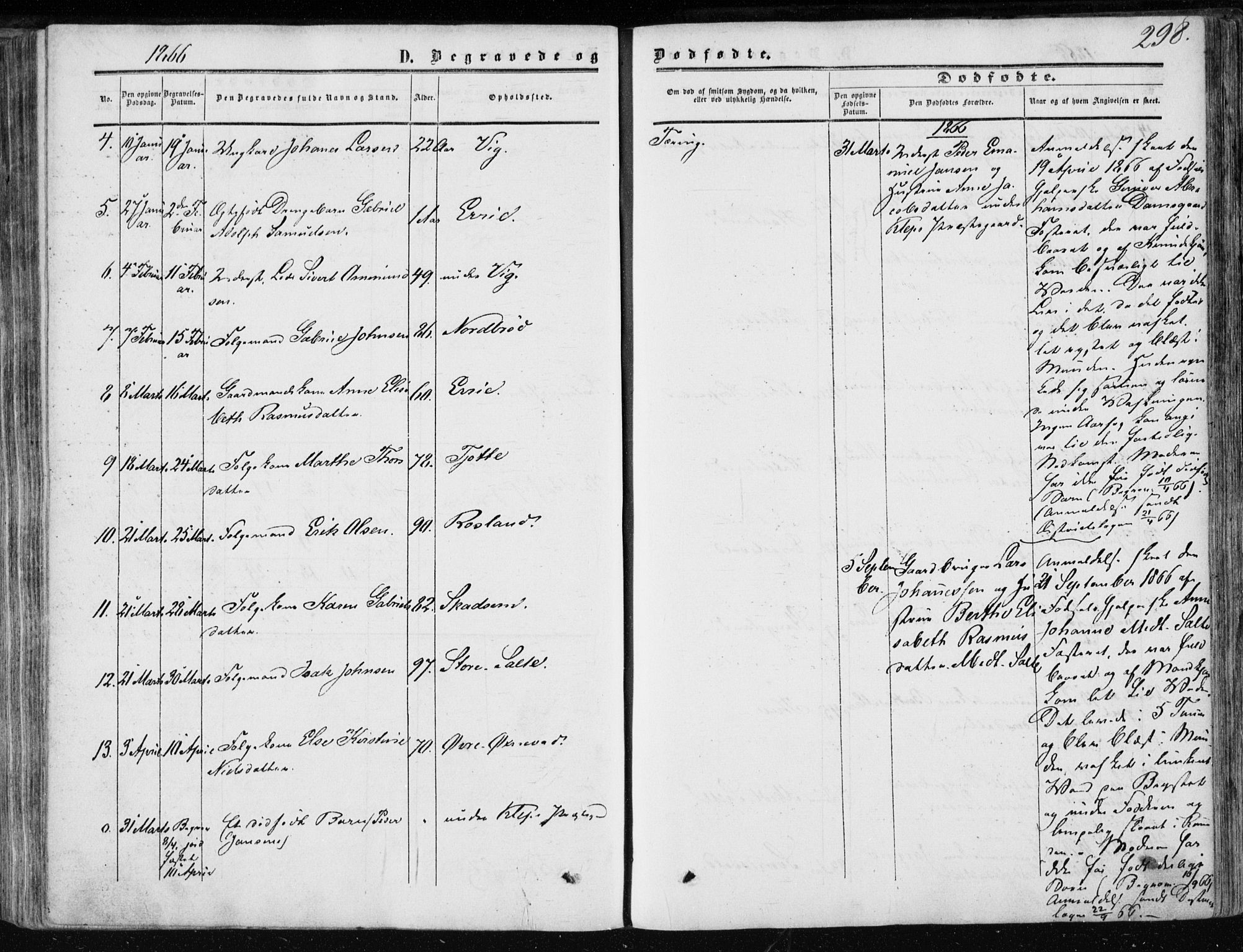 Klepp sokneprestkontor, SAST/A-101803/001/3/30BA/L0005: Parish register (official) no. A 5, 1853-1870, p. 298