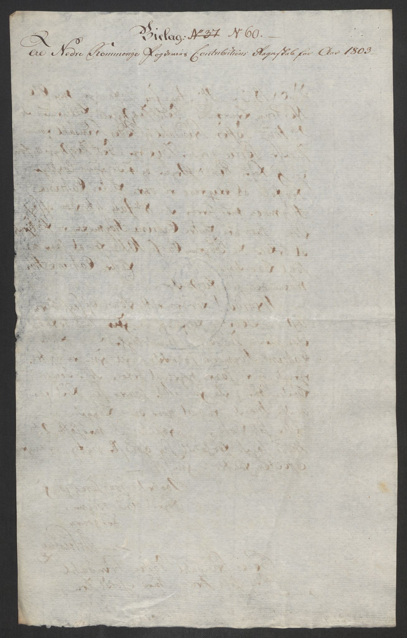 Rentekammeret inntil 1814, Reviderte regnskaper, Fogderegnskap, AV/RA-EA-4092/R11/L0679: Fogderegnskap Nedre Romerike, 1803, p. 184