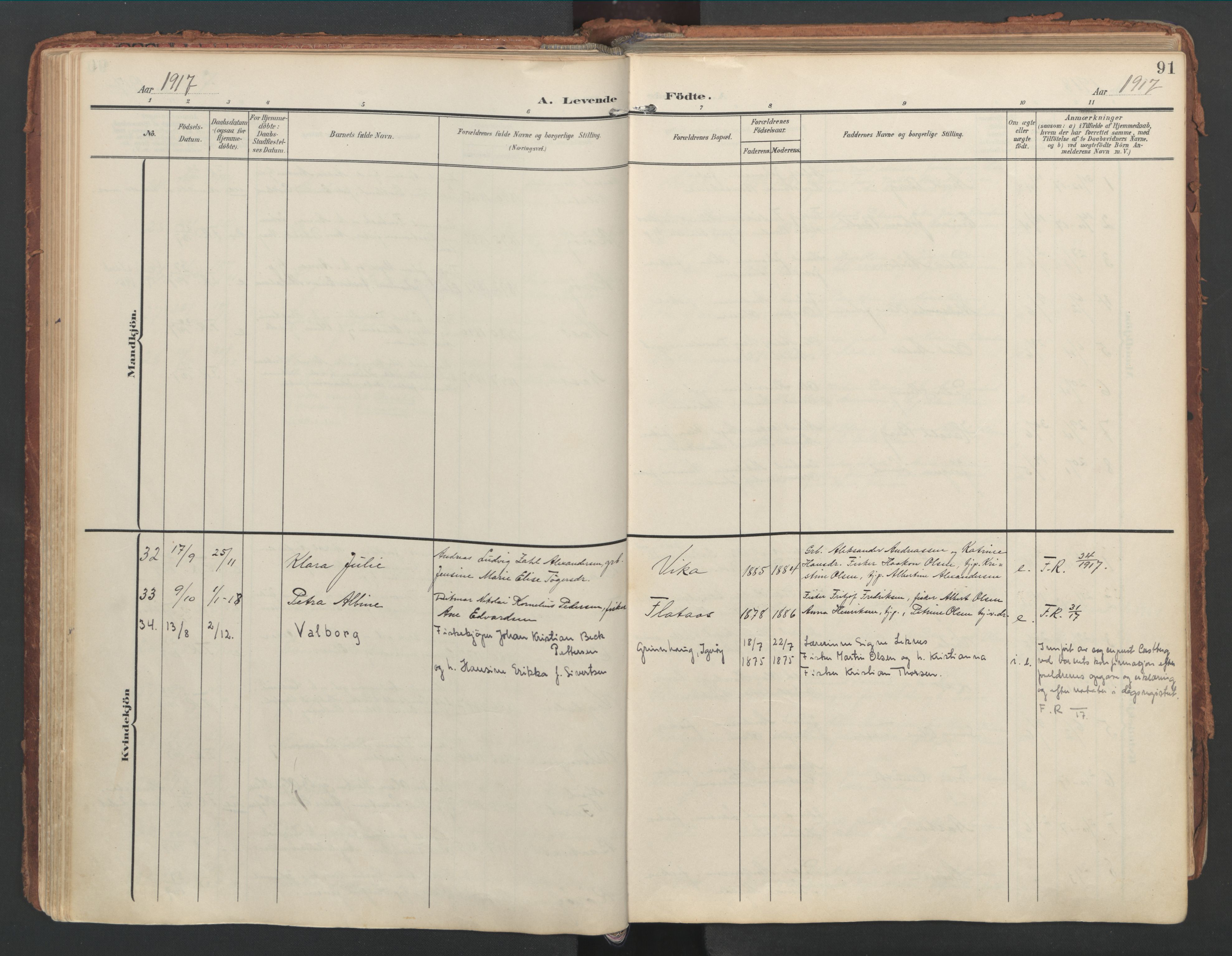 Ministerialprotokoller, klokkerbøker og fødselsregistre - Nordland, AV/SAT-A-1459/816/L0250: Parish register (official) no. 816A16, 1903-1923, p. 91