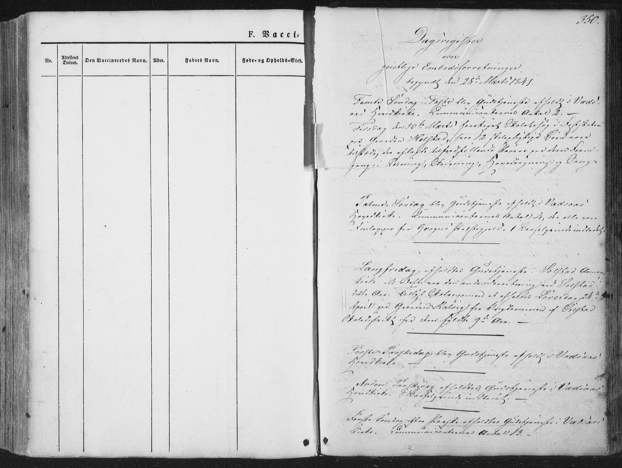 Ministerialprotokoller, klokkerbøker og fødselsregistre - Nordland, SAT/A-1459/810/L0144: Parish register (official) no. 810A07 /1, 1841-1862, p. 350