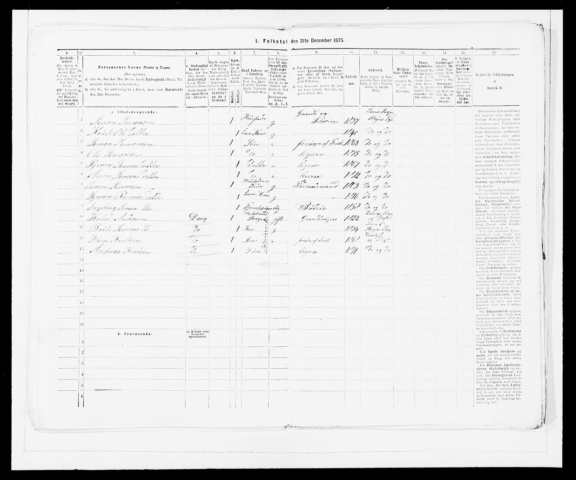 SAB, 1875 Census for 1448P Stryn, 1875, p. 789