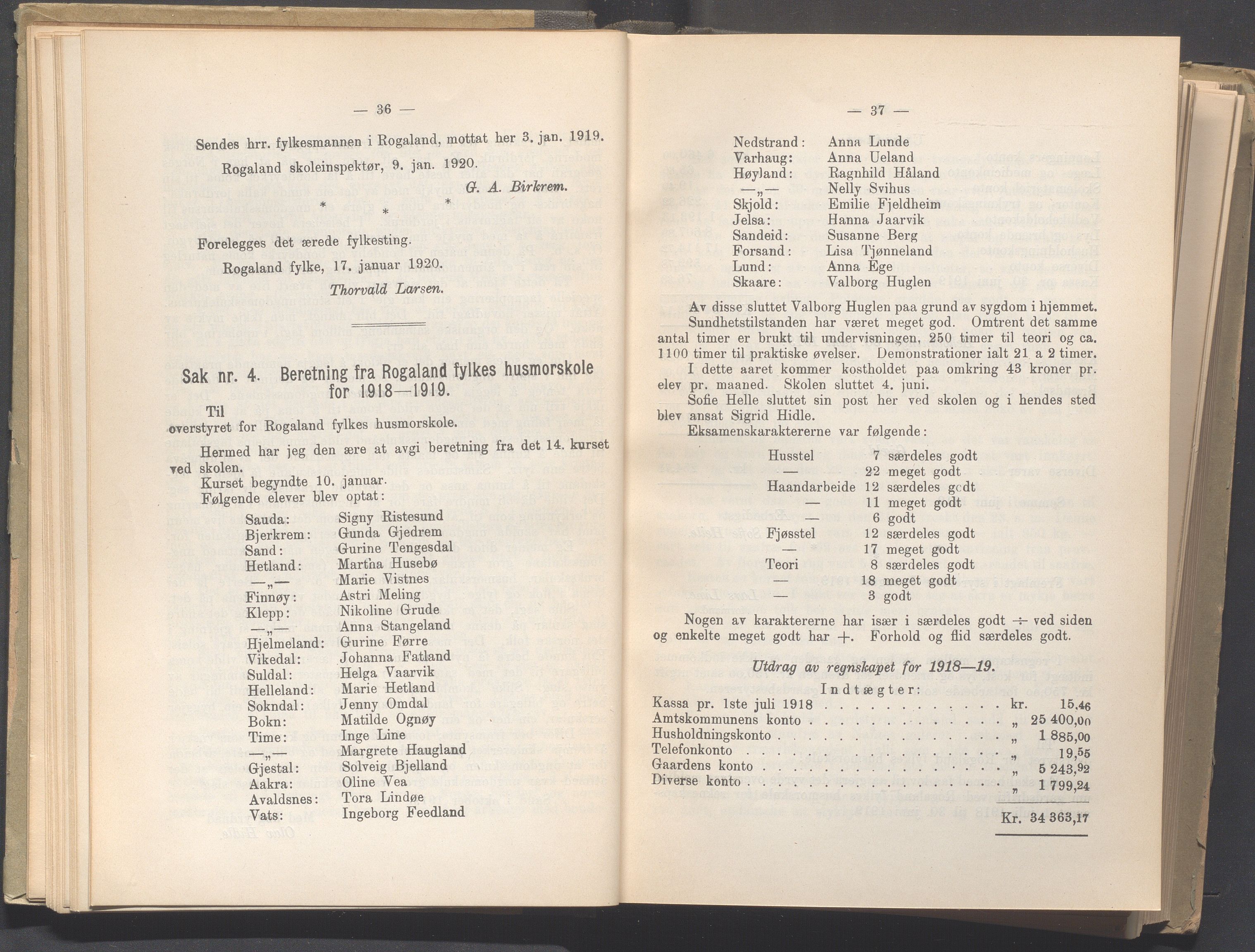 Rogaland fylkeskommune - Fylkesrådmannen , IKAR/A-900/A, 1920, p. 28