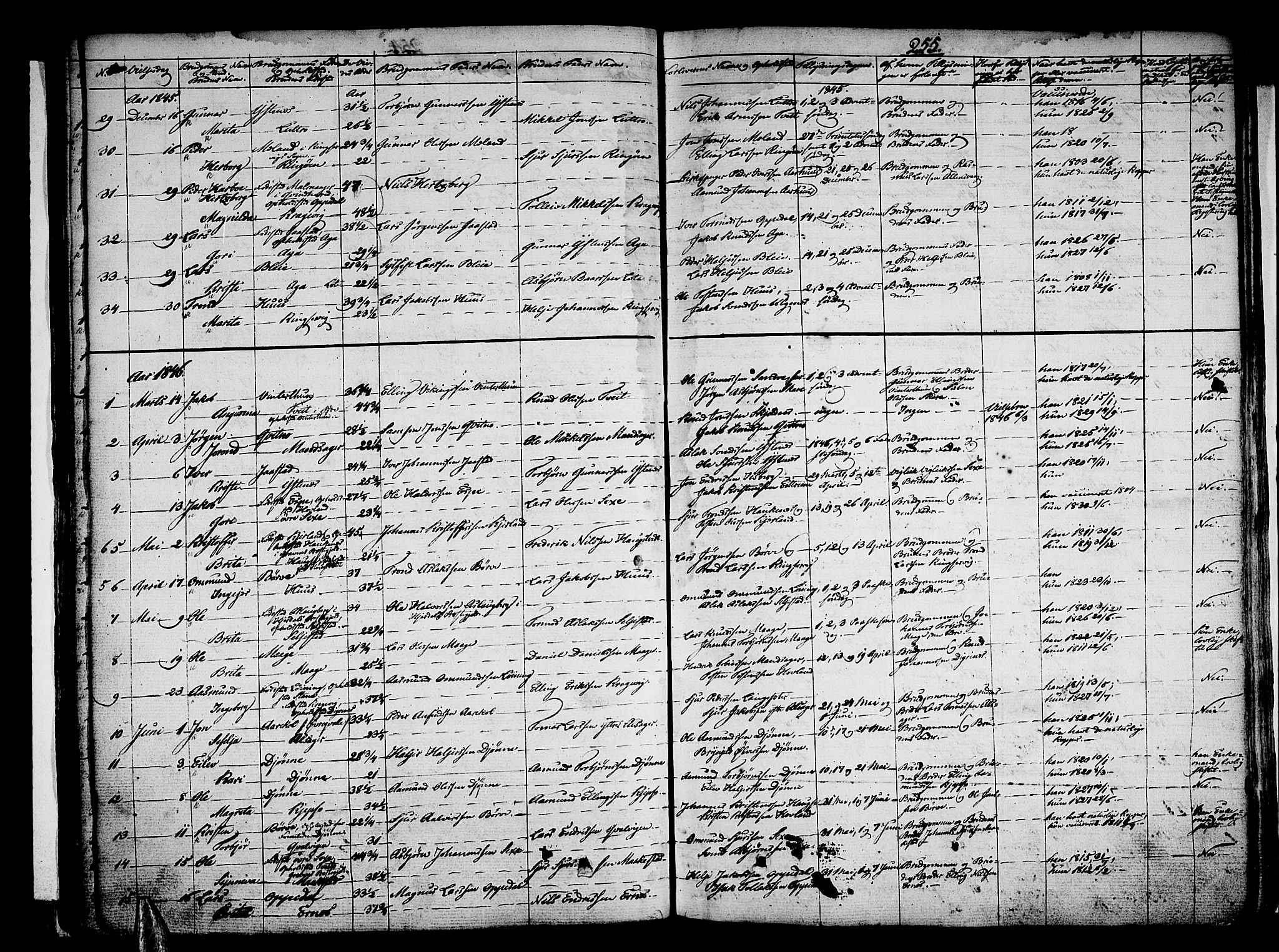 Ullensvang sokneprestembete, SAB/A-78701/H/Haa: Parish register (official) no. A 10, 1825-1853, p. 255