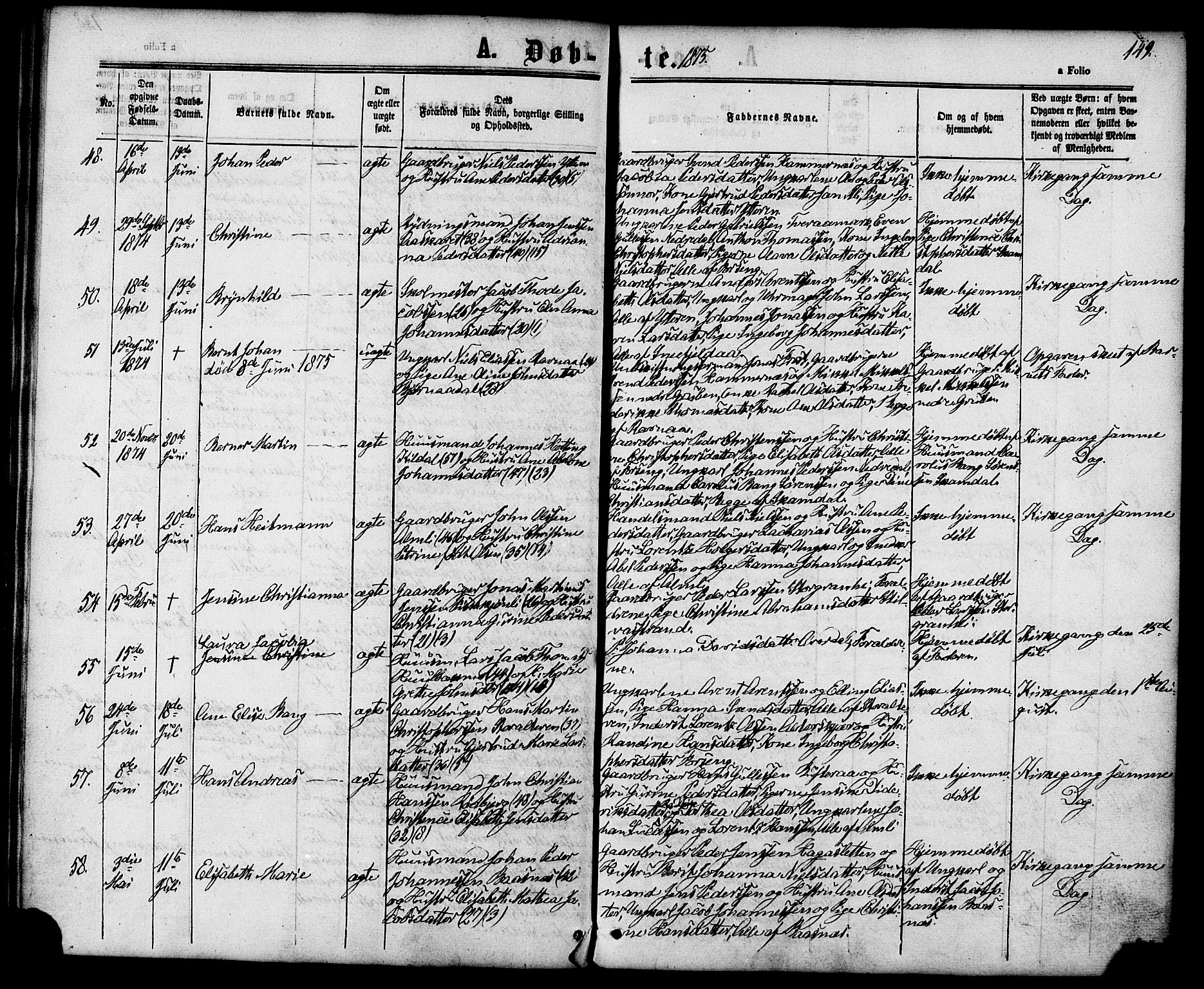 Ministerialprotokoller, klokkerbøker og fødselsregistre - Nordland, AV/SAT-A-1459/827/L0393: Parish register (official) no. 827A05, 1863-1883, p. 149