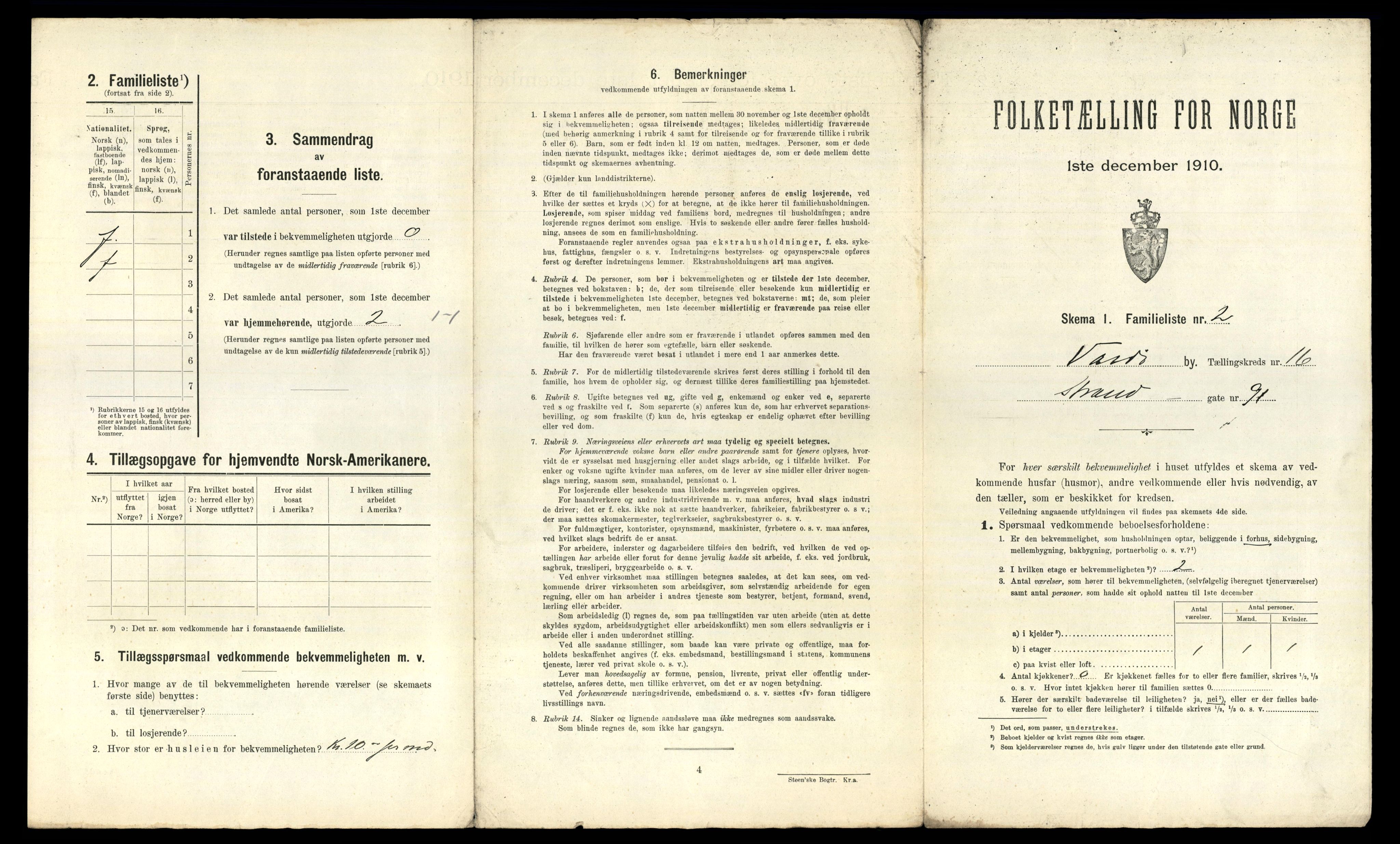 RA, 1910 census for Vardø, 1910, p. 2074