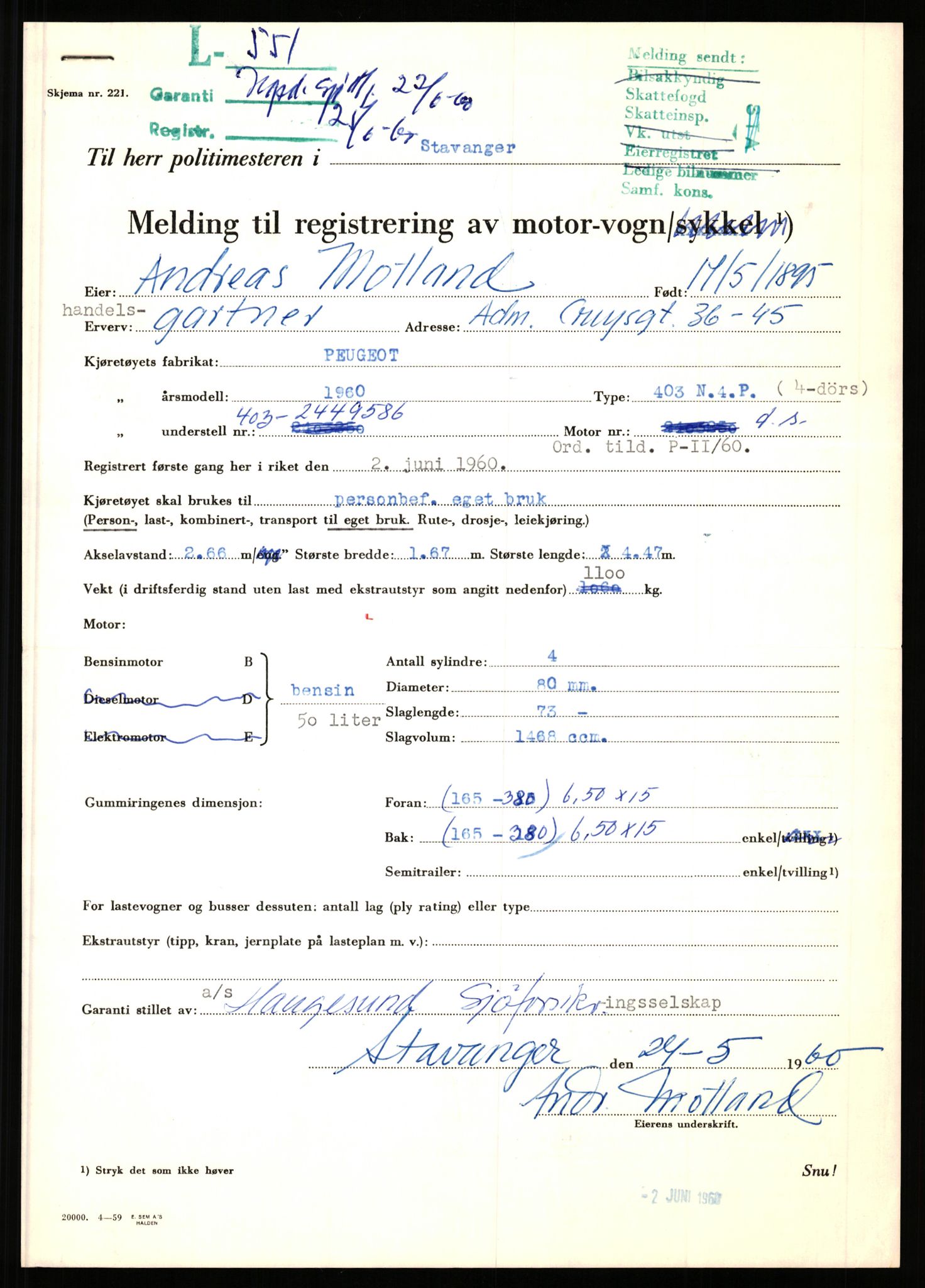 Stavanger trafikkstasjon, AV/SAST-A-101942/0/F/L0002: L-350 - L-699, 1930-1971, p. 1201