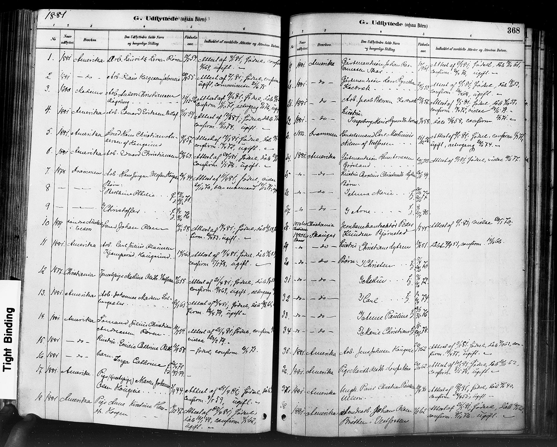 Eiker kirkebøker, SAKO/A-4/F/Fb/L0001: Parish register (official) no. II 1, 1878-1888, p. 368