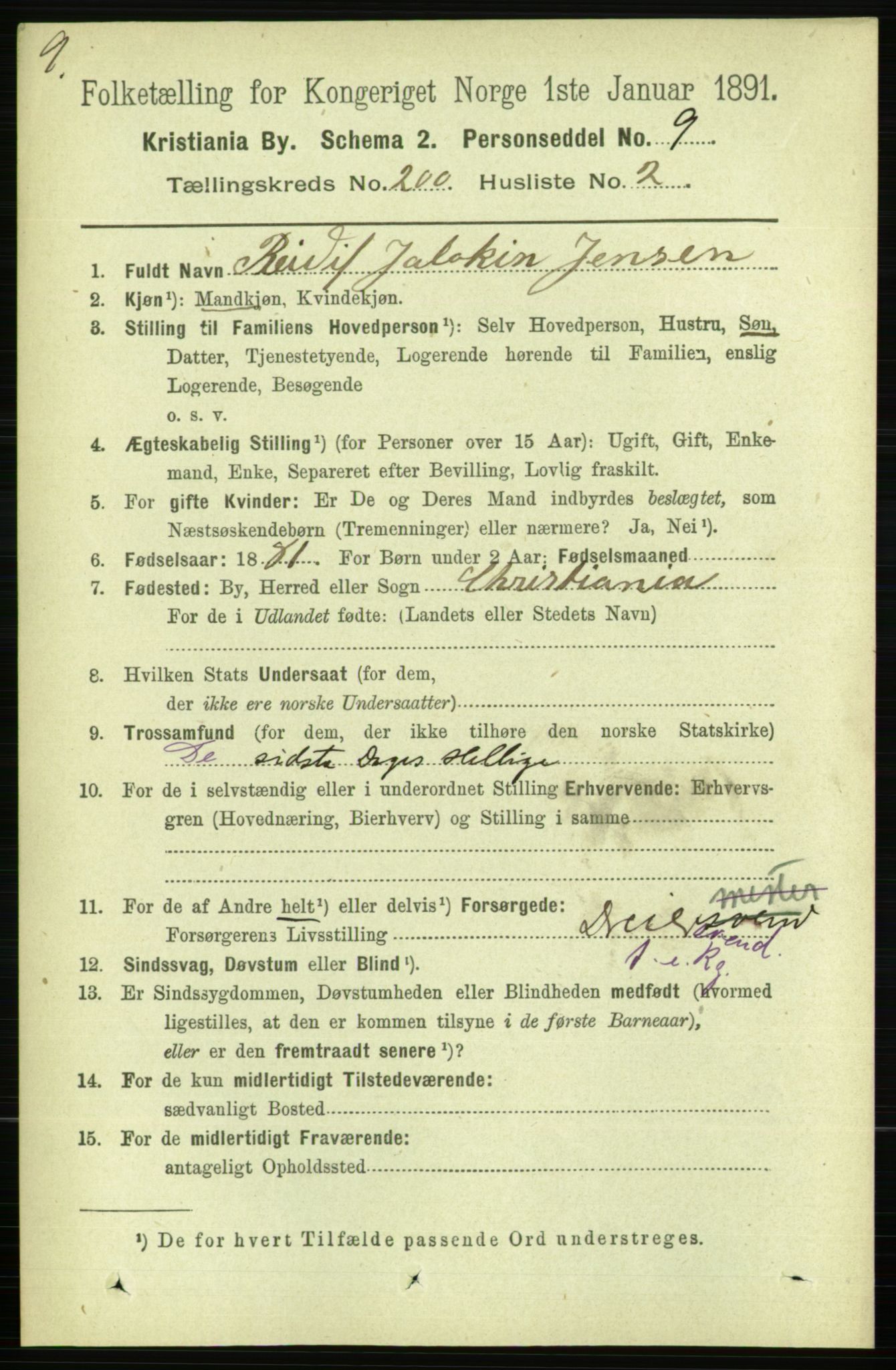 RA, 1891 census for 0301 Kristiania, 1891, p. 120356