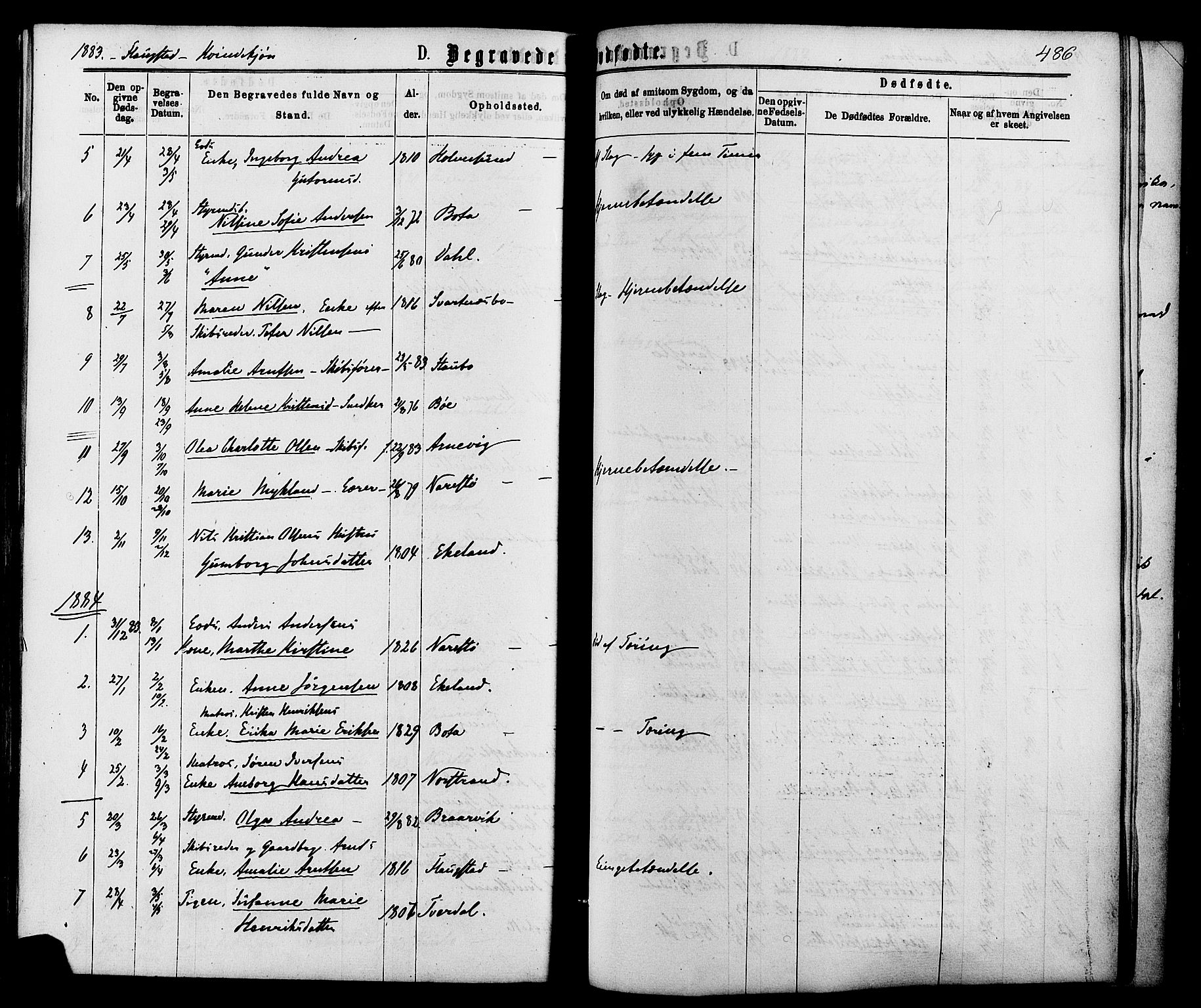 Dypvåg sokneprestkontor, SAK/1111-0007/F/Fa/Faa/L0007: Parish register (official) no. A 7 /2, 1877-1884, p. 486