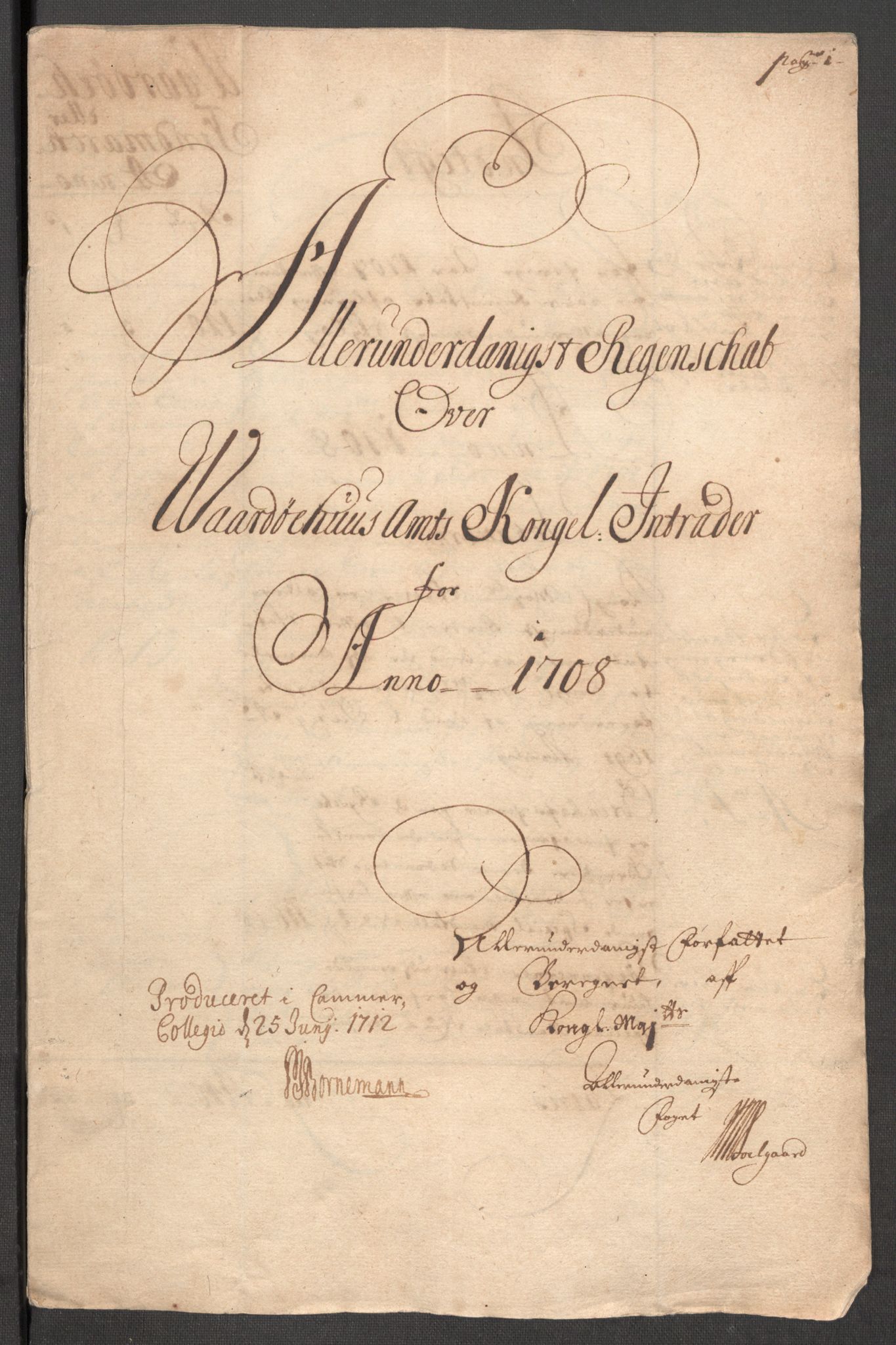 Rentekammeret inntil 1814, Reviderte regnskaper, Fogderegnskap, AV/RA-EA-4092/R69/L4854: Fogderegnskap Finnmark/Vardøhus, 1707-1708, p. 111