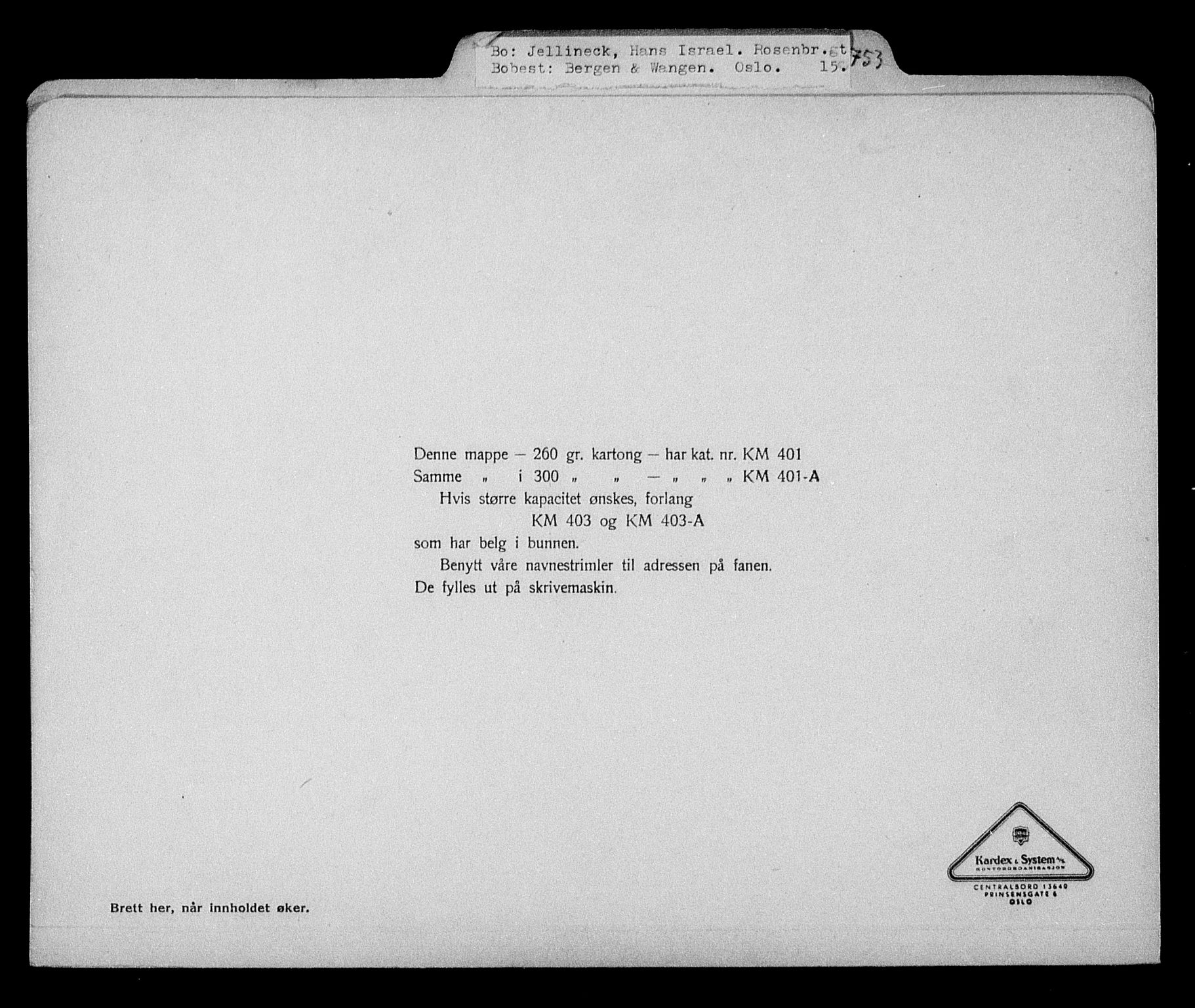 Justisdepartementet, Tilbakeføringskontoret for inndratte formuer, RA/S-1564/H/Hc/Hcc/L0947: --, 1945-1947, p. 426