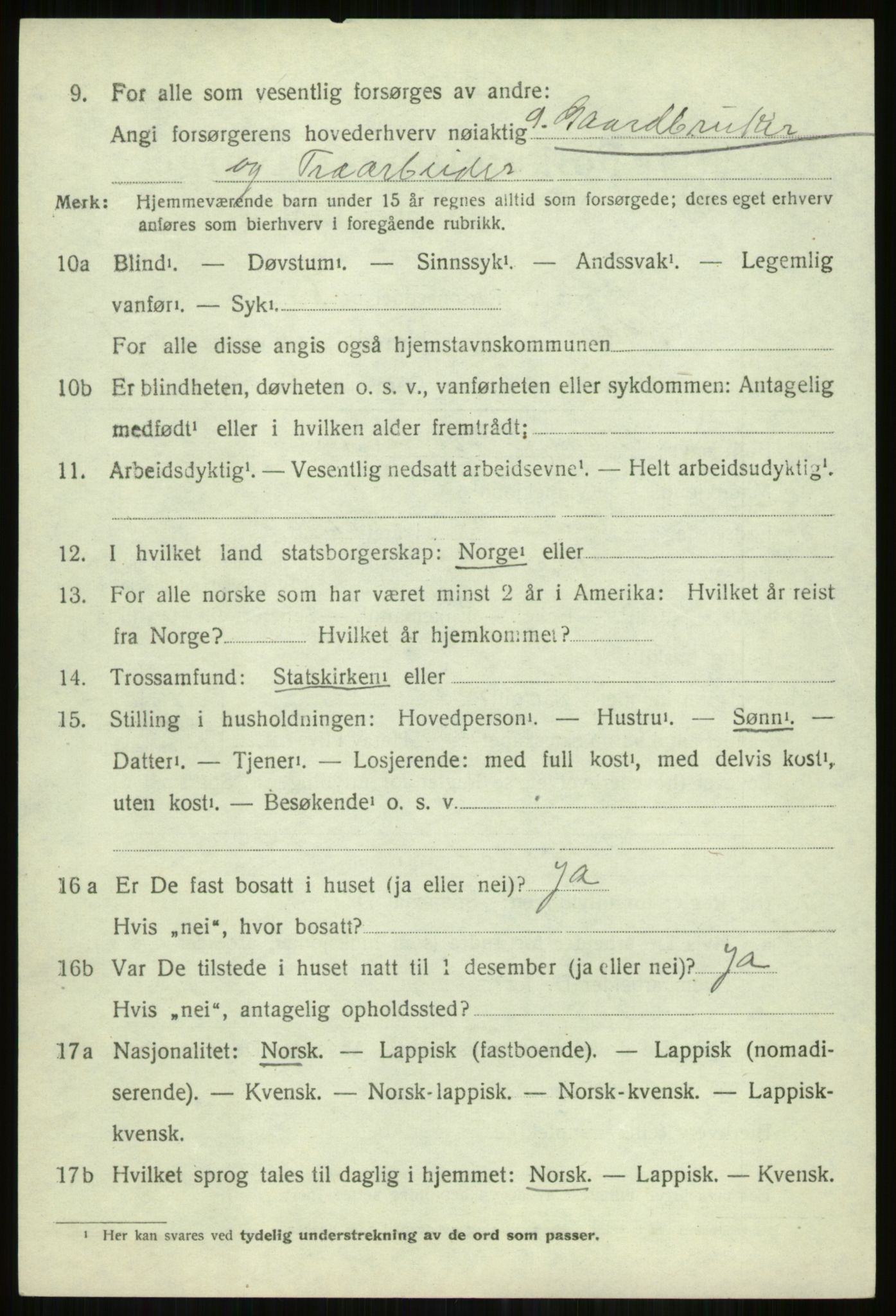 SATØ, 1920 census for Skjervøy, 1920, p. 5136