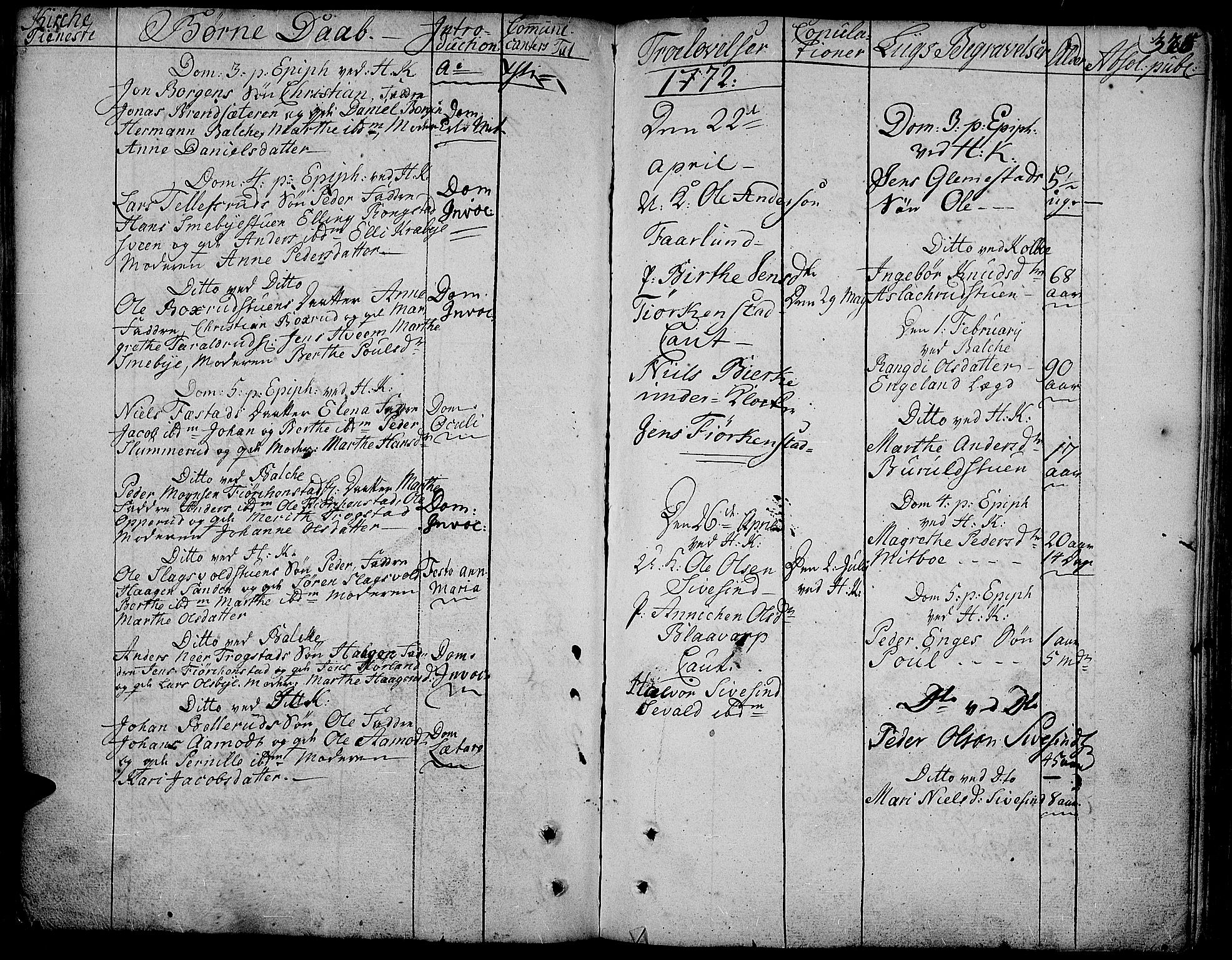 Toten prestekontor, AV/SAH-PREST-102/H/Ha/Haa/L0005: Parish register (official) no. 5, 1761-1772, p. 328