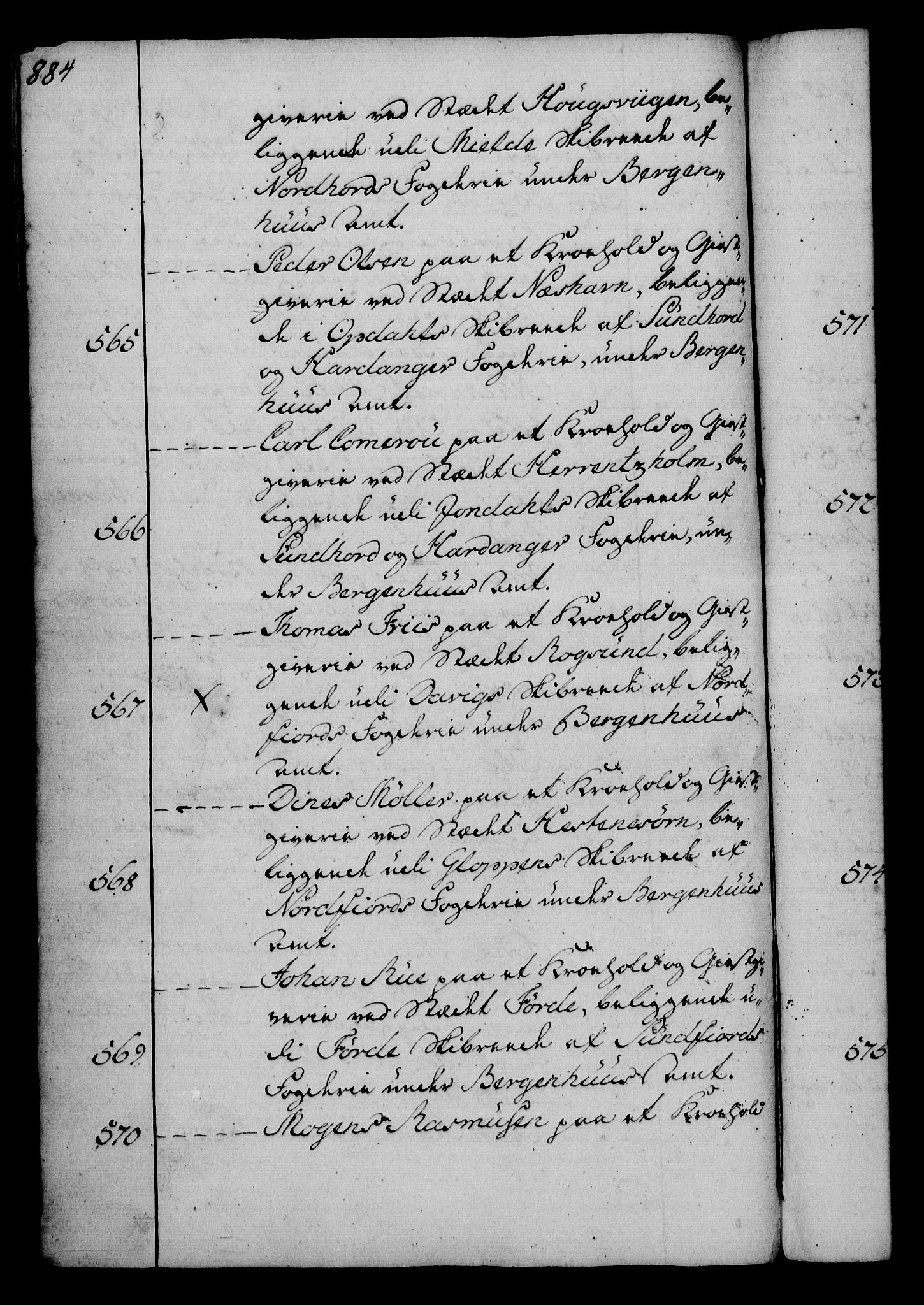 Rentekammeret, Kammerkanselliet, RA/EA-3111/G/Gg/Gga/L0006: Norsk ekspedisjonsprotokoll med register (merket RK 53.6), 1749-1759, p. 884