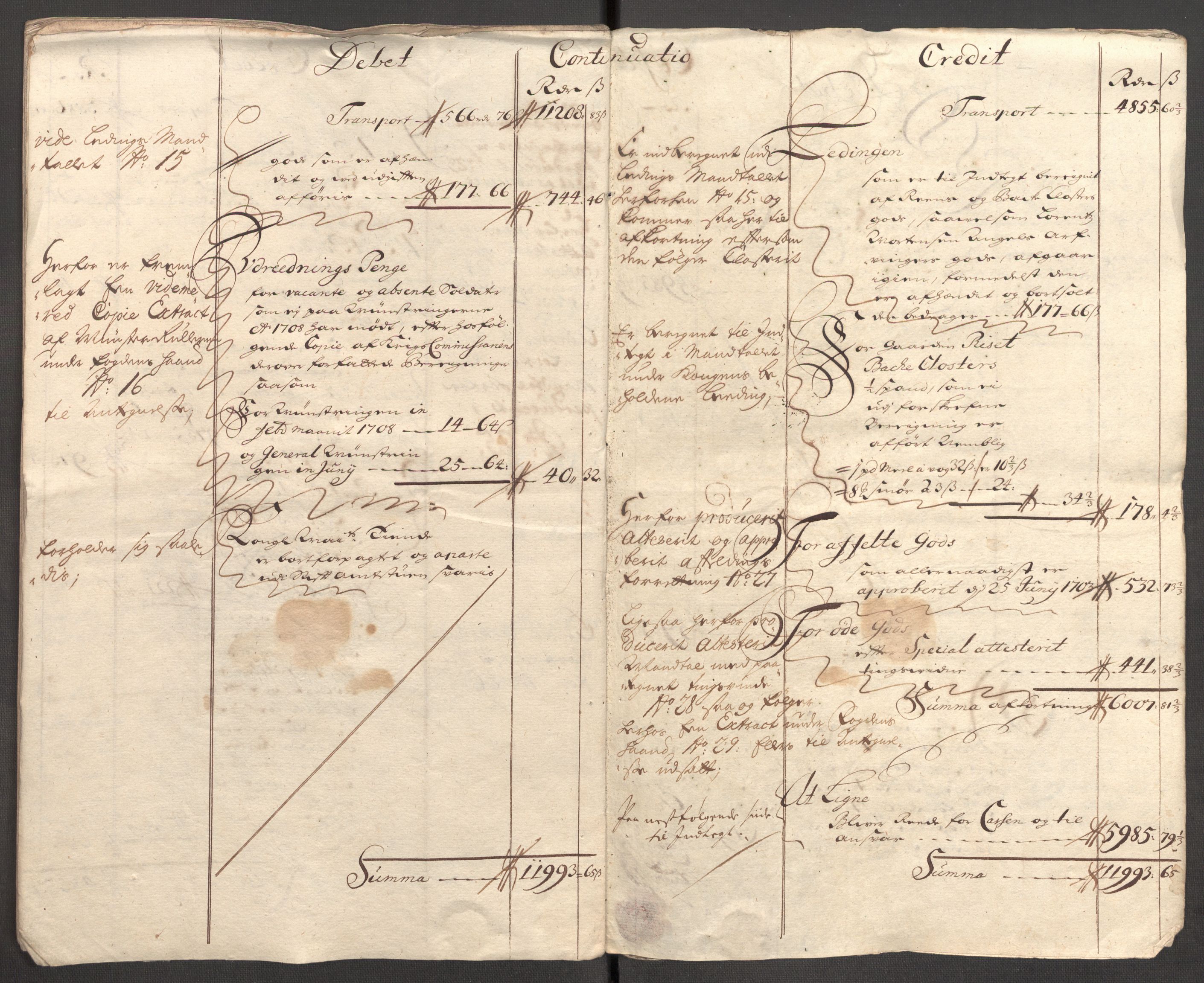 Rentekammeret inntil 1814, Reviderte regnskaper, Fogderegnskap, AV/RA-EA-4092/R62/L4198: Fogderegnskap Stjørdal og Verdal, 1708, p. 15