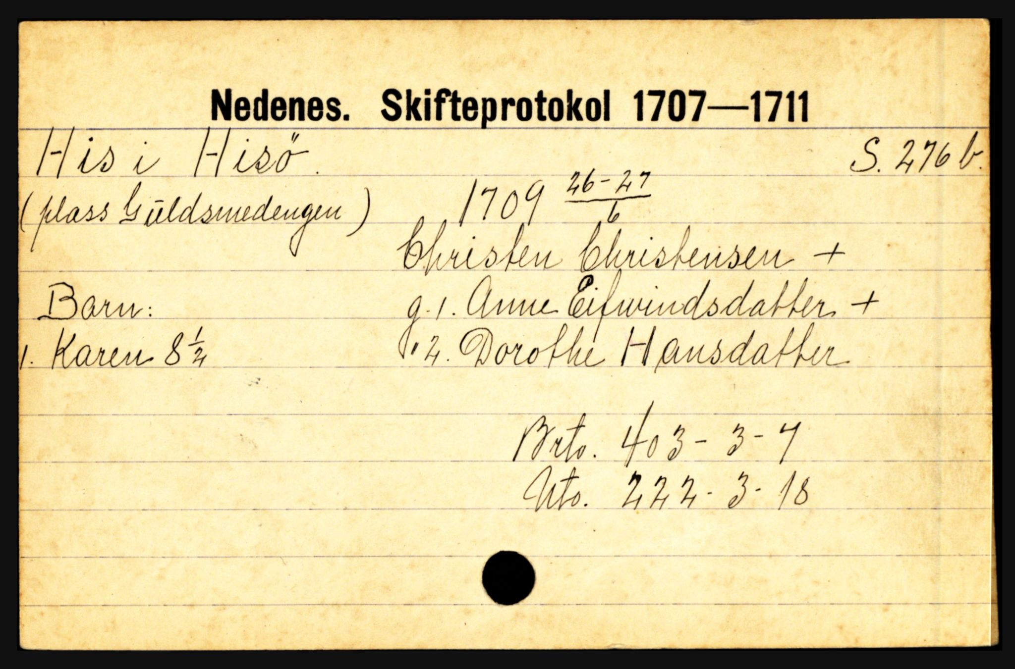 Nedenes sorenskriveri før 1824, AV/SAK-1221-0007/H, p. 12159