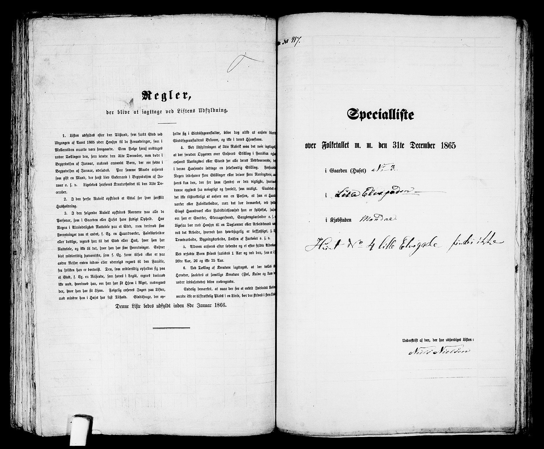 RA, 1865 census for Mandal/Mandal, 1865, p. 842