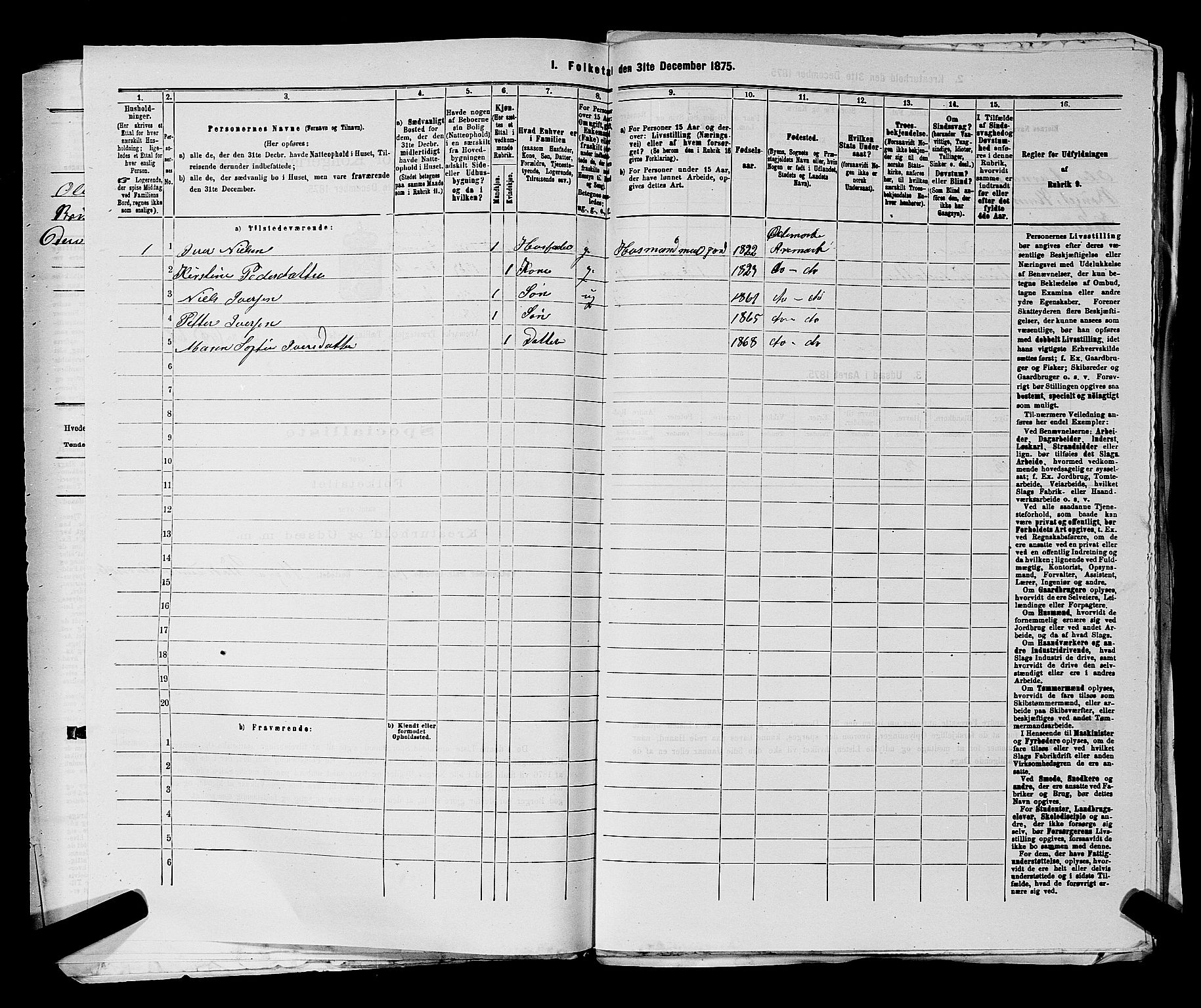RA, 1875 census for 0118P Aremark, 1875, p. 937