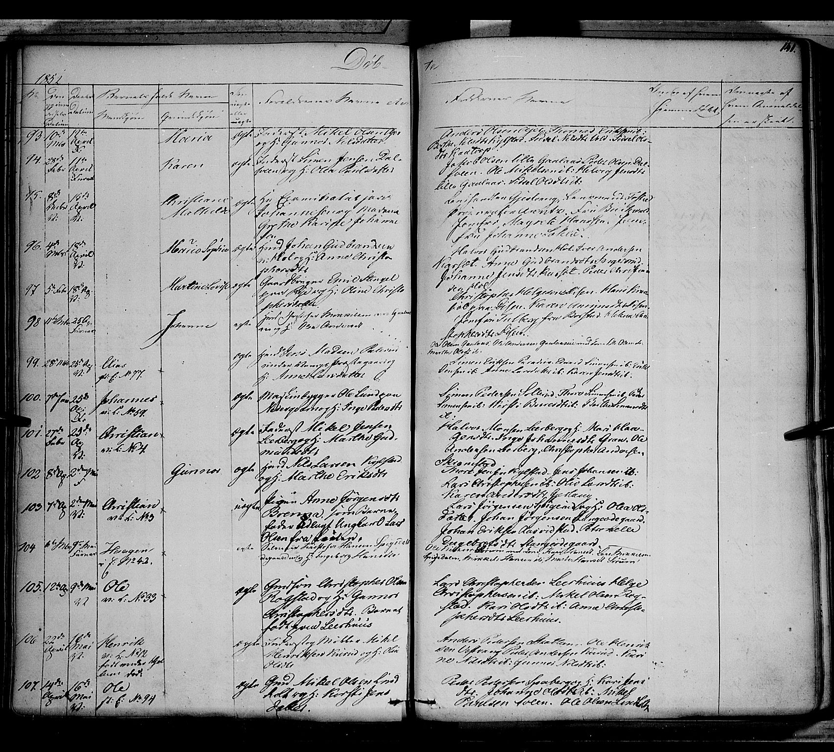 Vang prestekontor, Hedmark, AV/SAH-PREST-008/H/Ha/Haa/L0010: Parish register (official) no. 10, 1841-1855, p. 141