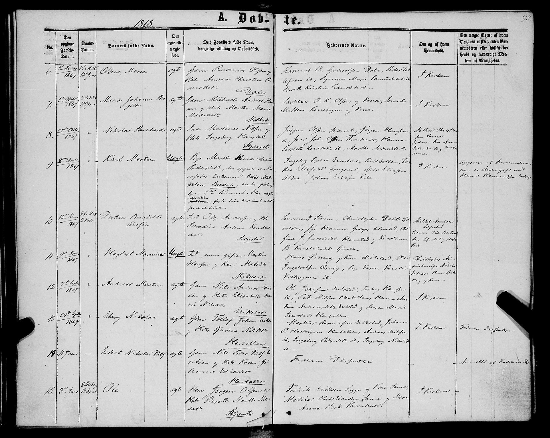 Trondenes sokneprestkontor, AV/SATØ-S-1319/H/Ha/L0012kirke: Parish register (official) no. 12, 1863-1870, p. 95