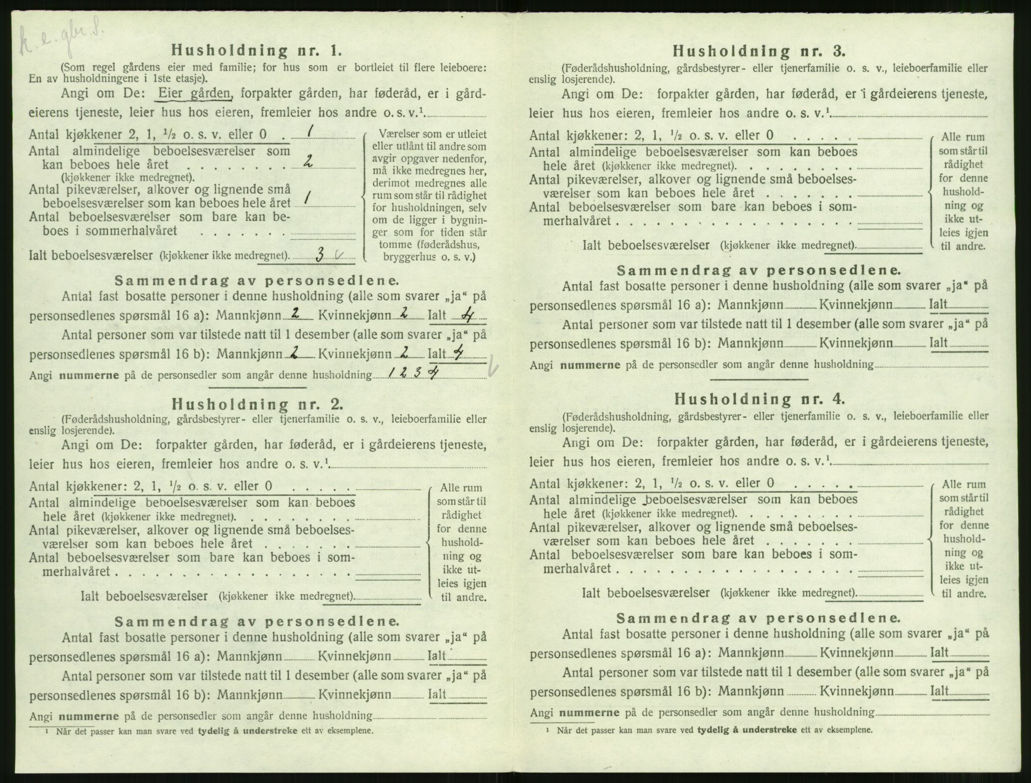 SAT, 1920 census for Hareid, 1920, p. 166