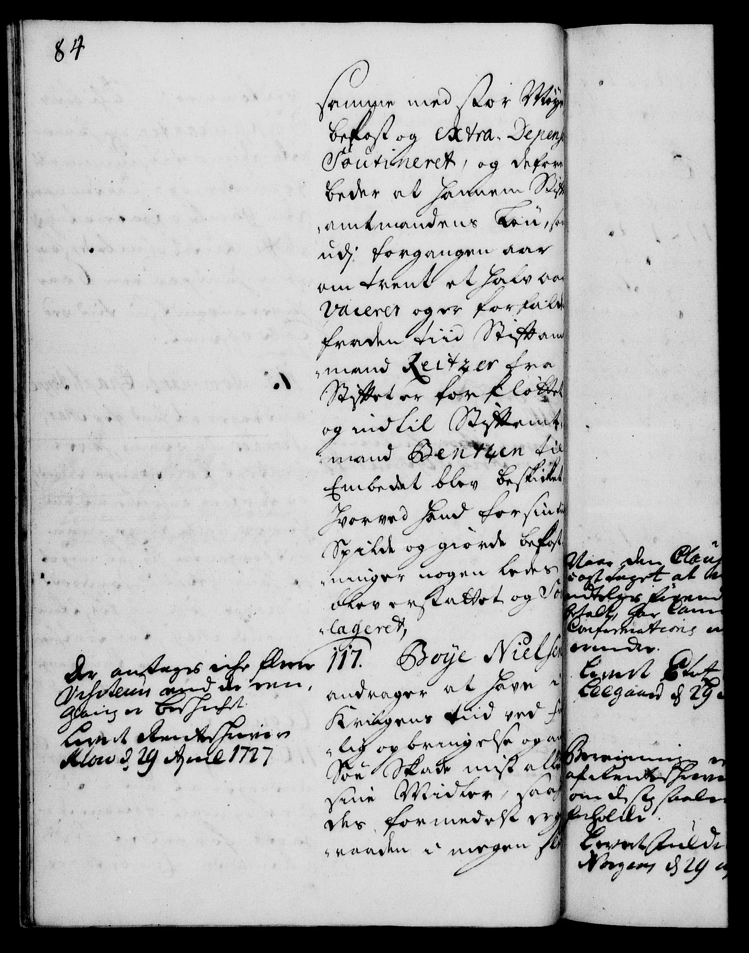 Rentekammeret, Kammerkanselliet, RA/EA-3111/G/Gh/Gha/L0009: Norsk ekstraktmemorialprotokoll (merket RK 53.54), 1726-1728, p. 84