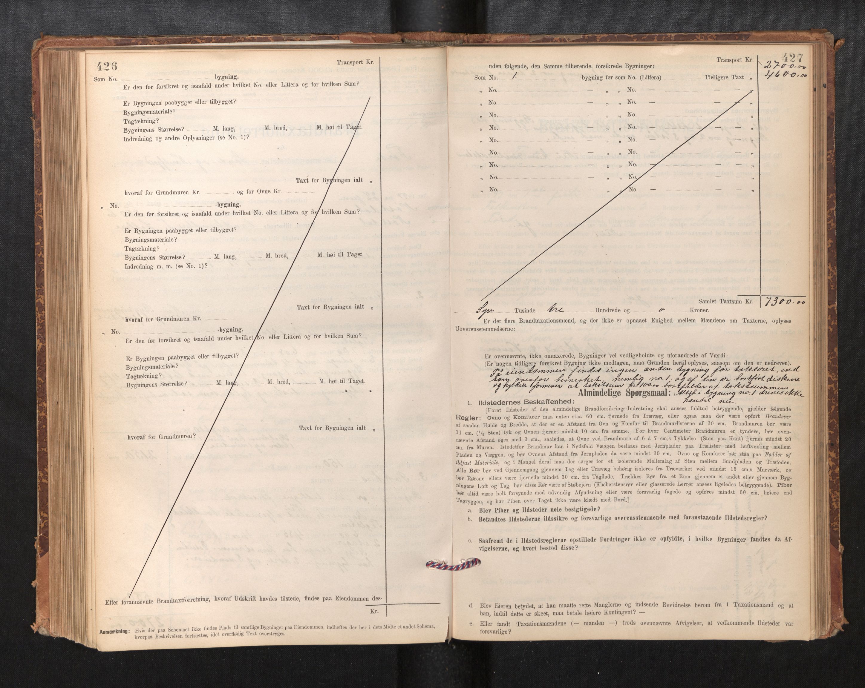 Lensmannen i Førde, AV/SAB-A-27401/0012/L0008: Branntakstprotokoll, skjematakst, 1895-1922, p. 426-427