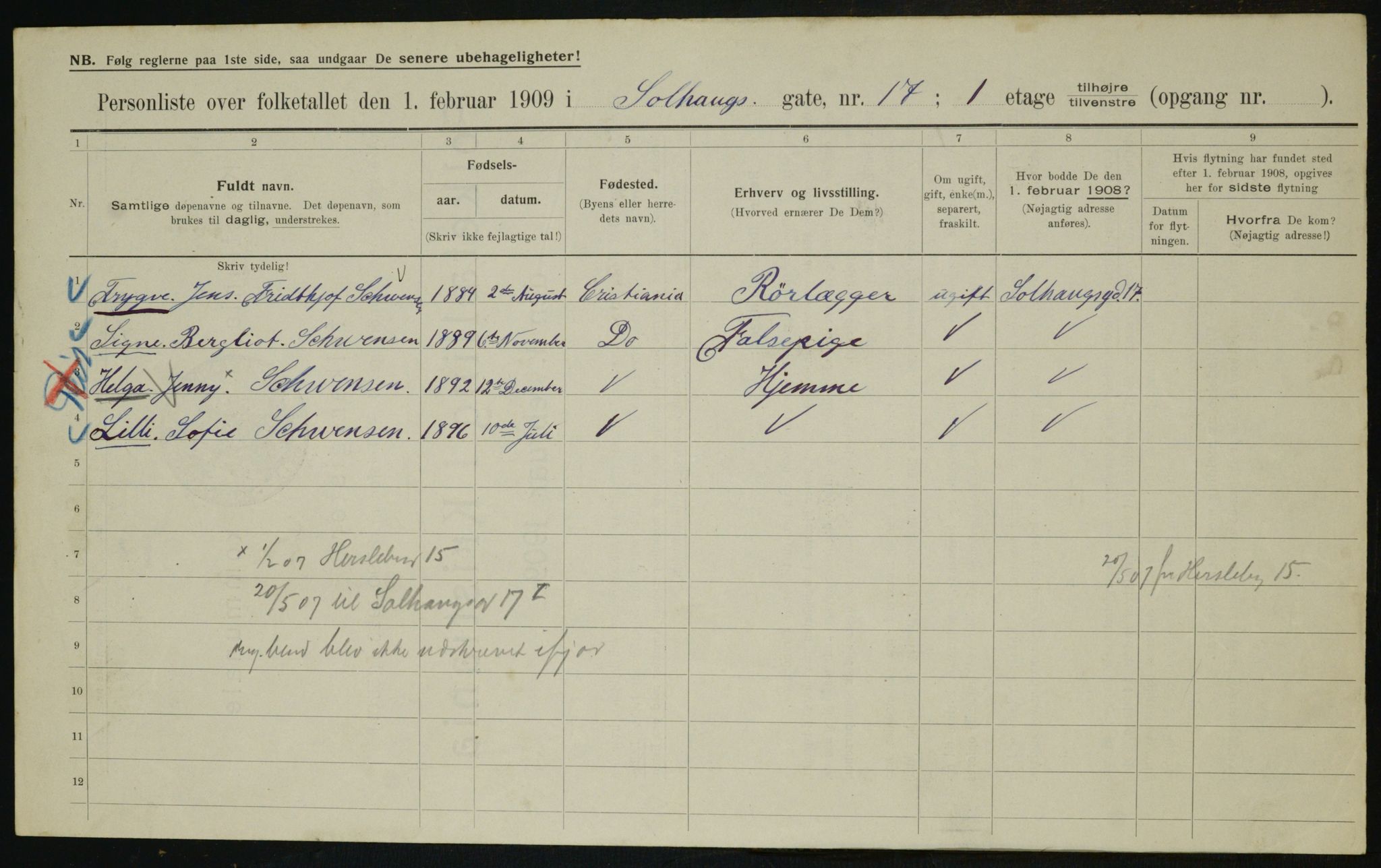 OBA, Municipal Census 1909 for Kristiania, 1909, p. 90230