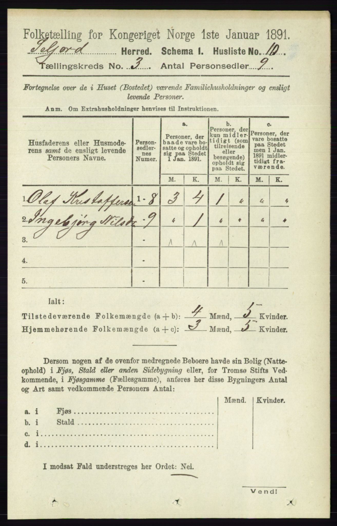 RA, 1891 census for 0828 Seljord, 1891, p. 944