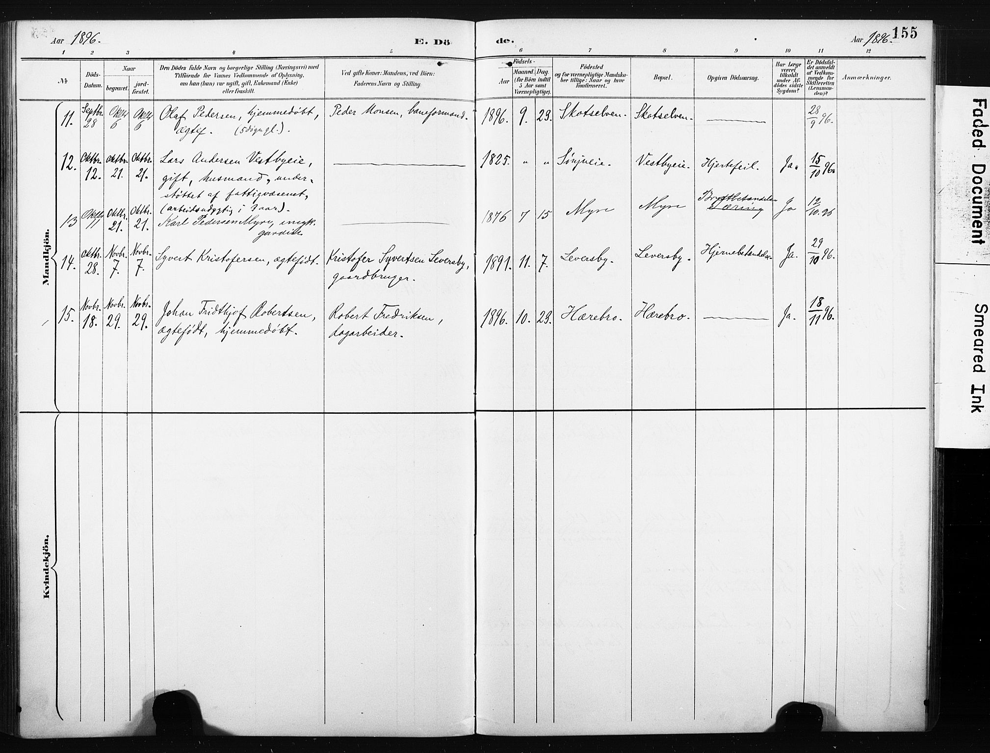 Eiker kirkebøker, SAKO/A-4/F/Fc/L0002: Parish register (official) no. III 2, 1889-1897, p. 155