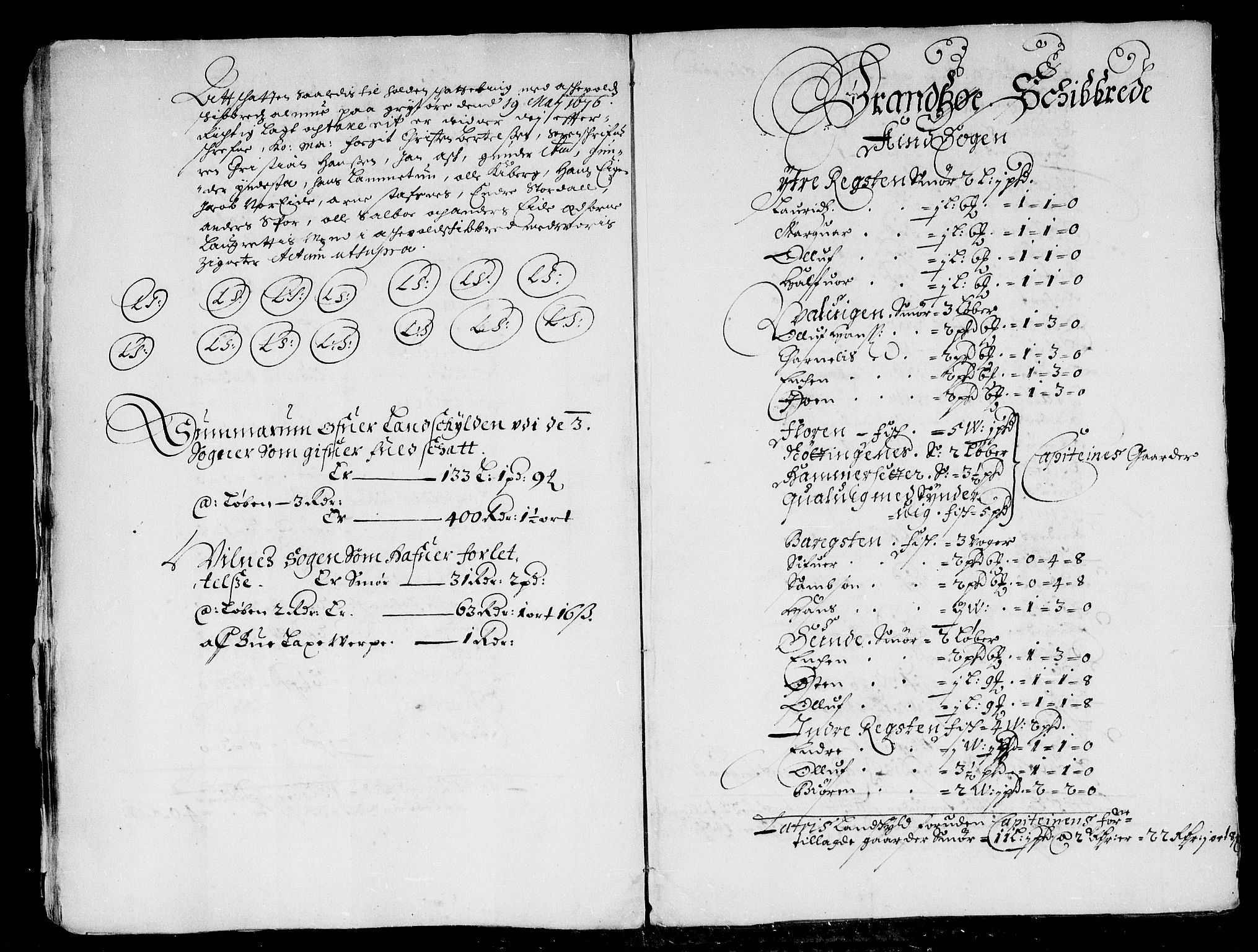 Rentekammeret inntil 1814, Reviderte regnskaper, Stiftamtstueregnskaper, Bergen stiftamt, AV/RA-EA-6043/R/Rc/L0044: Bergen stiftamt, 1676