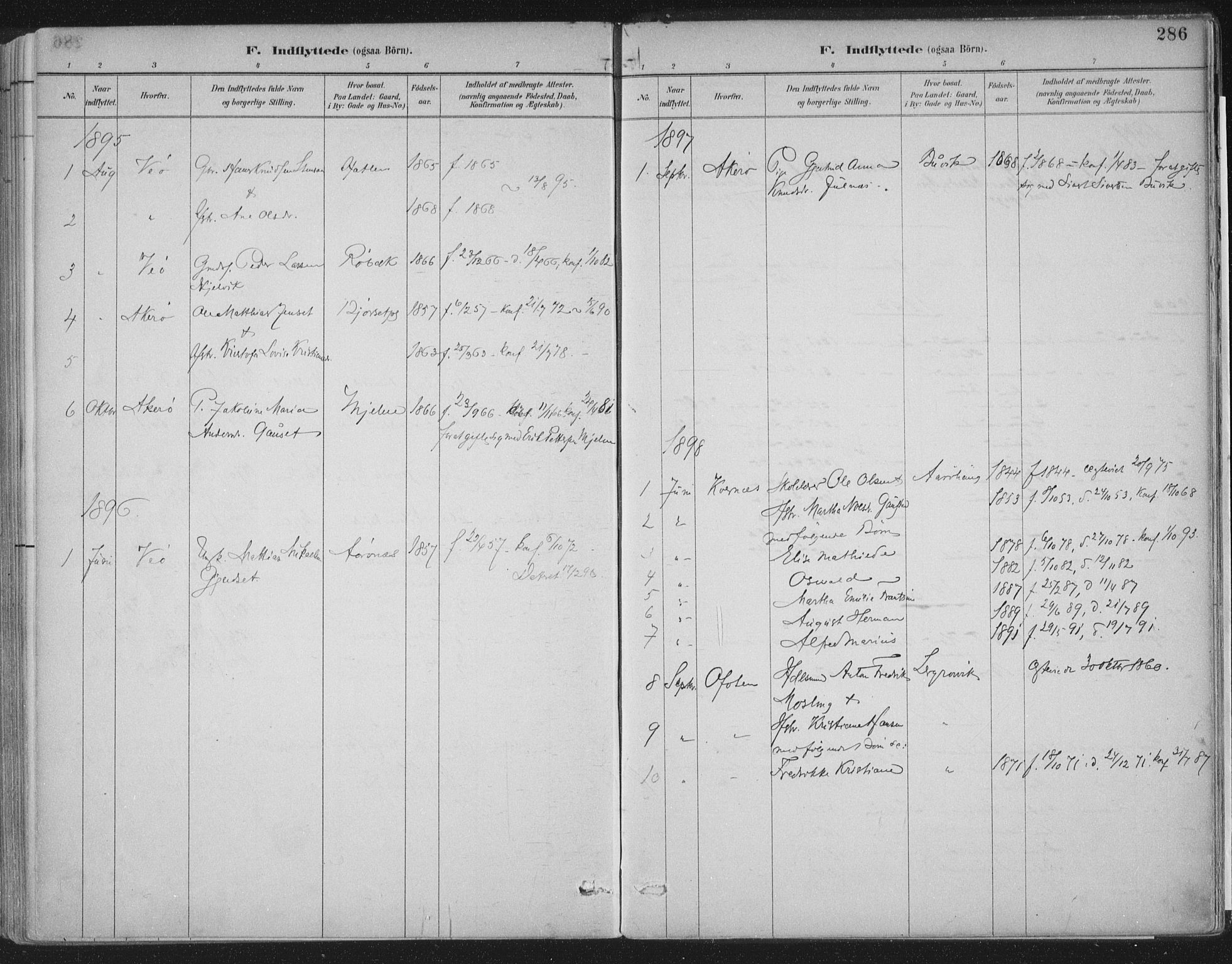 Ministerialprotokoller, klokkerbøker og fødselsregistre - Møre og Romsdal, AV/SAT-A-1454/555/L0658: Parish register (official) no. 555A09, 1887-1917, p. 286