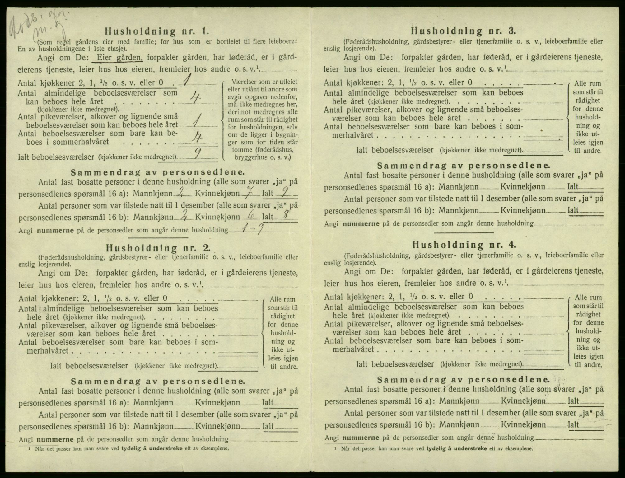 SAB, 1920 census for Austevoll, 1920, p. 373