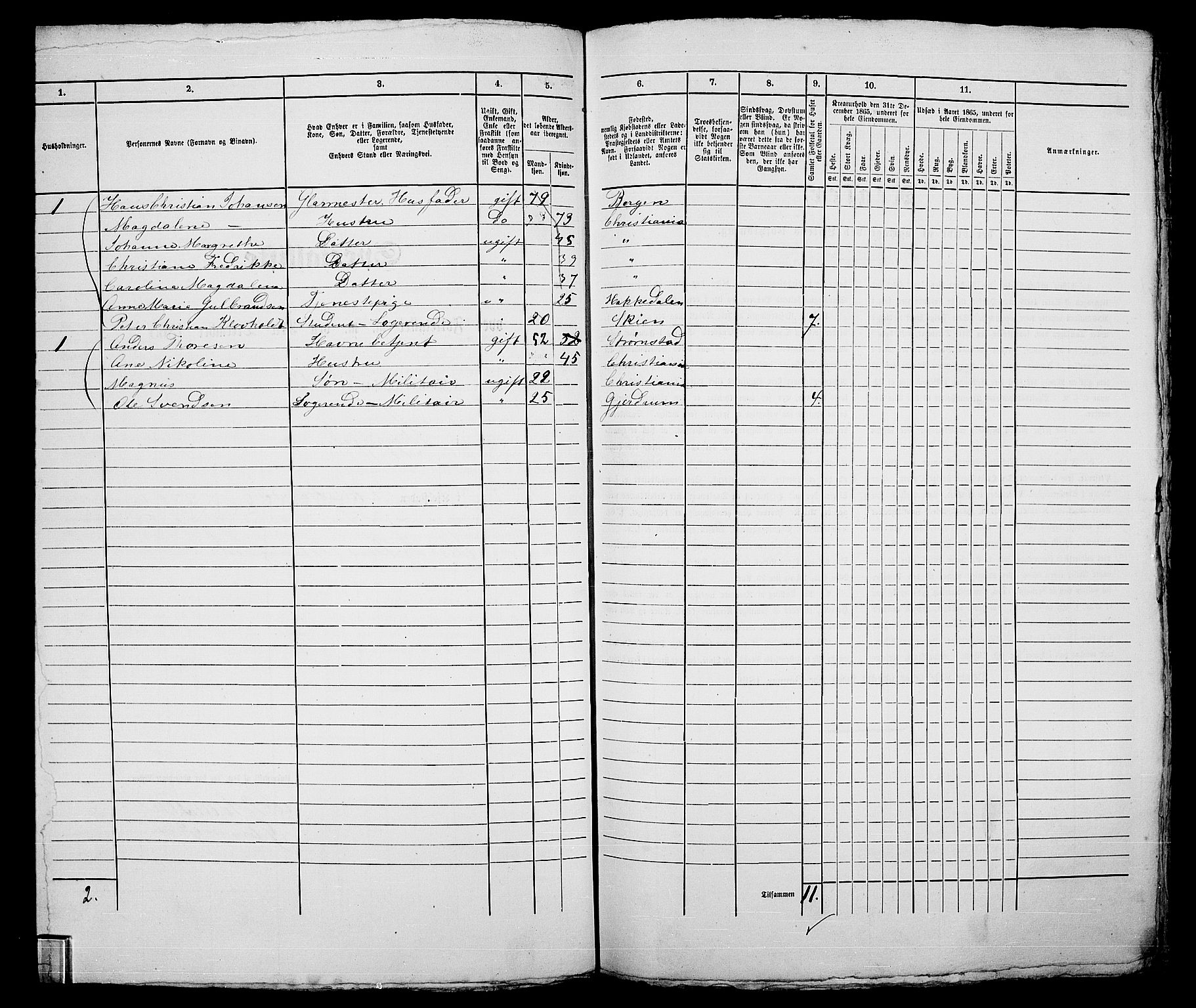 RA, 1865 census for Kristiania, 1865, p. 352