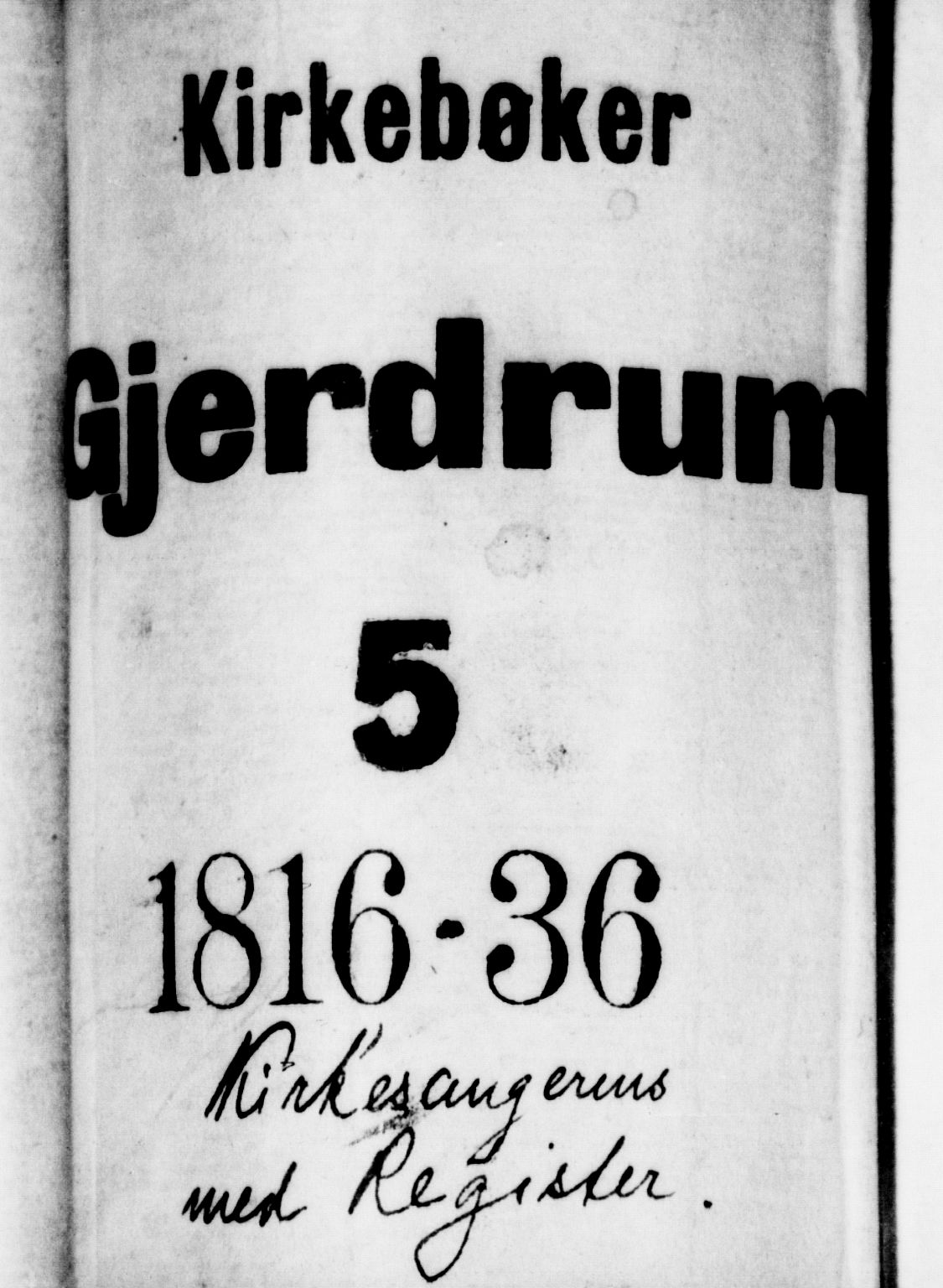 Gjerdrum prestekontor Kirkebøker, SAO/A-10412b/G/Ga/L0001: Parish register (copy) no. I 1, 1816-1837