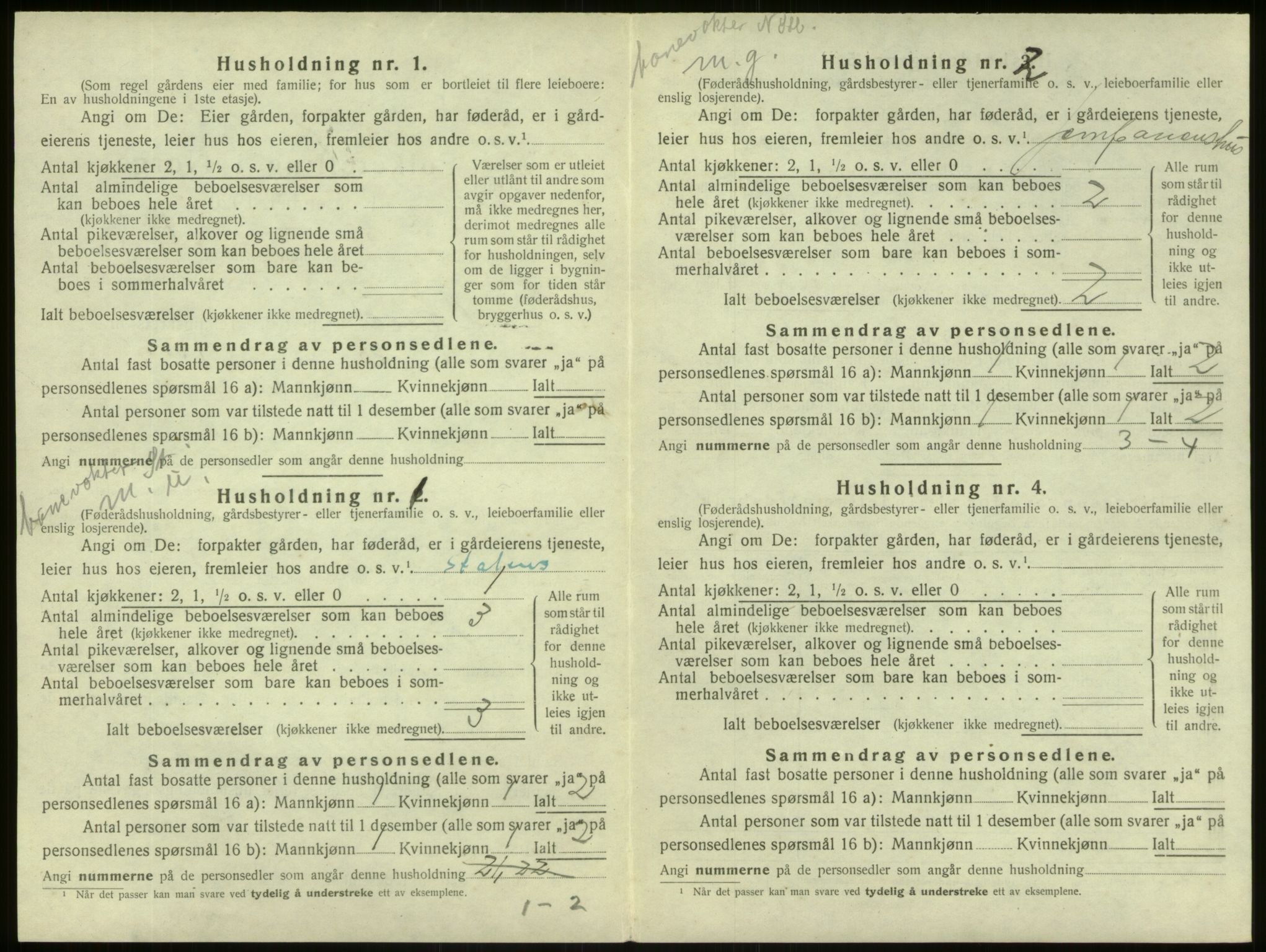 SAB, 1920 census for Aurland, 1920, p. 568