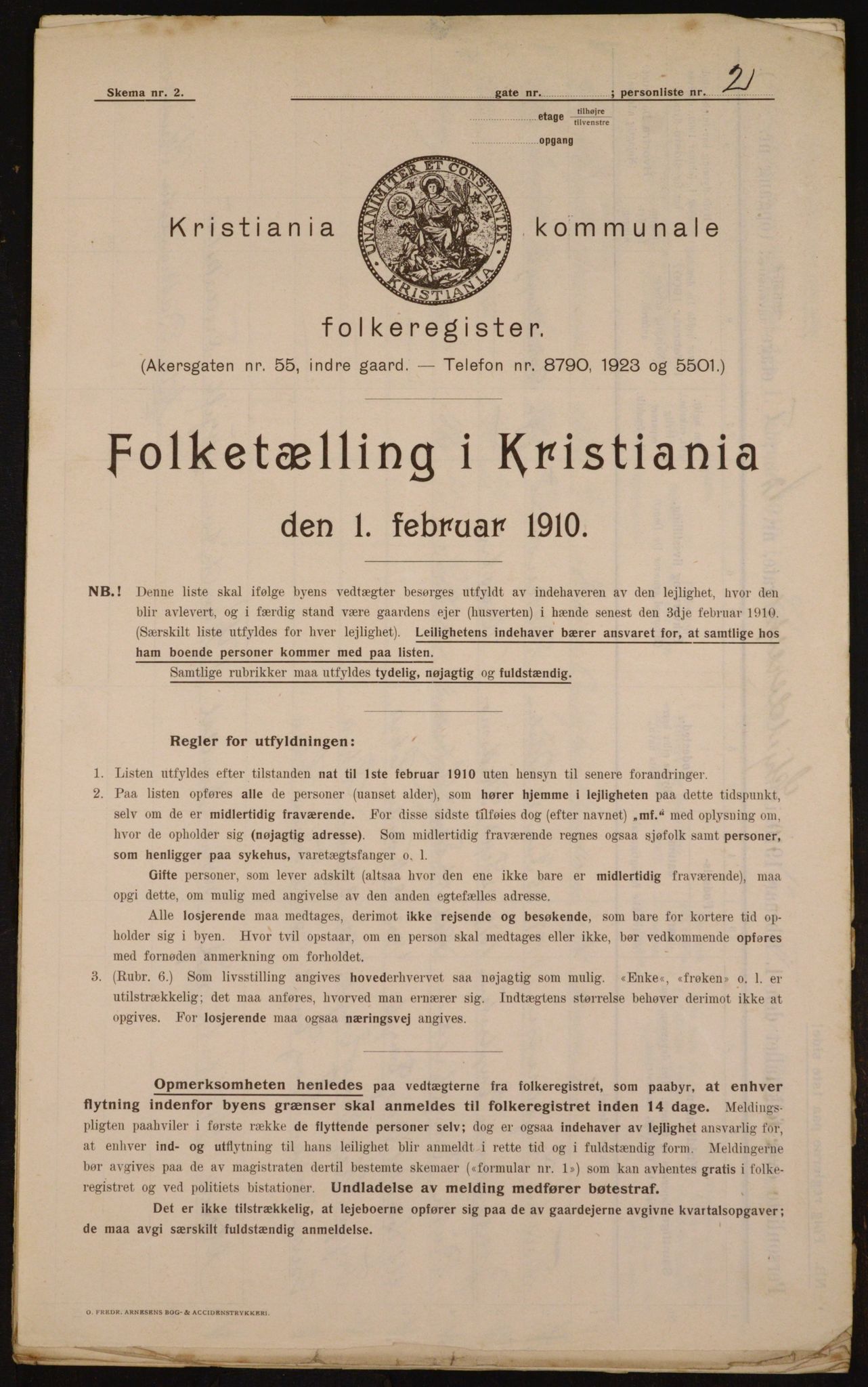 OBA, Municipal Census 1910 for Kristiania, 1910, p. 91376