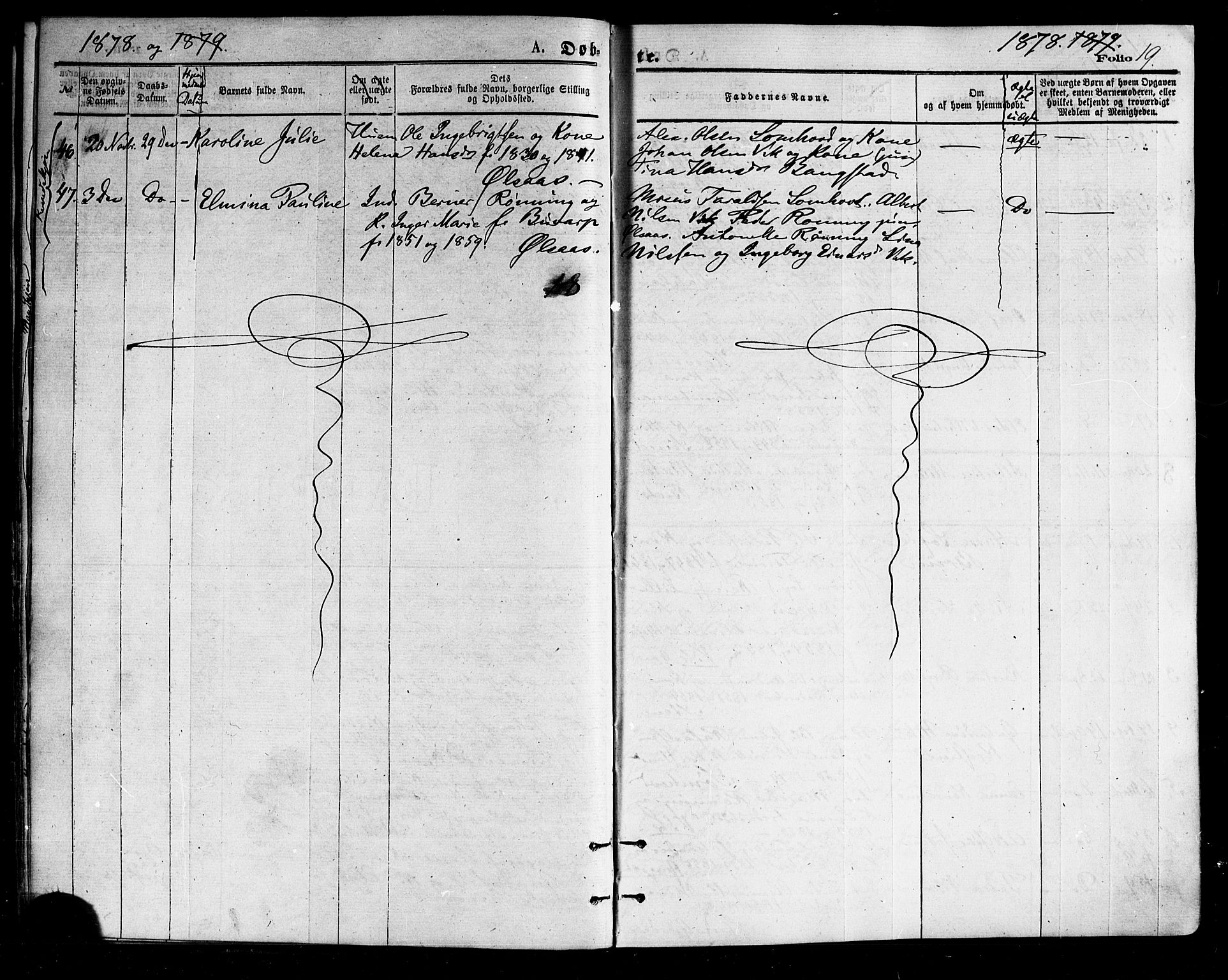 Ministerialprotokoller, klokkerbøker og fødselsregistre - Nordland, AV/SAT-A-1459/812/L0177: Parish register (official) no. 812A06, 1875-1885, p. 19