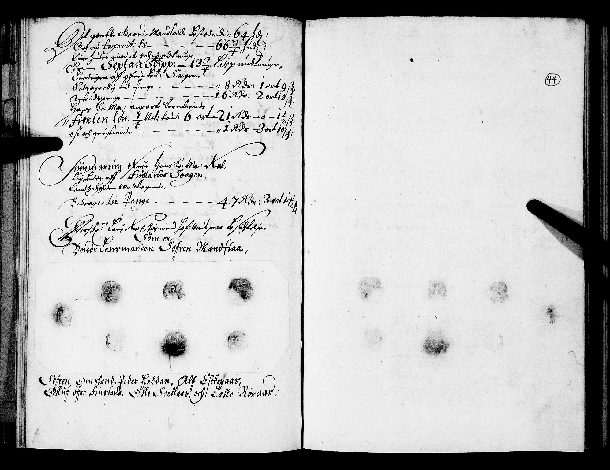 Rentekammeret inntil 1814, Realistisk ordnet avdeling, AV/RA-EA-4070/N/Nb/Nba/L0030: Mandal amt, 1668, p. 43b-44a