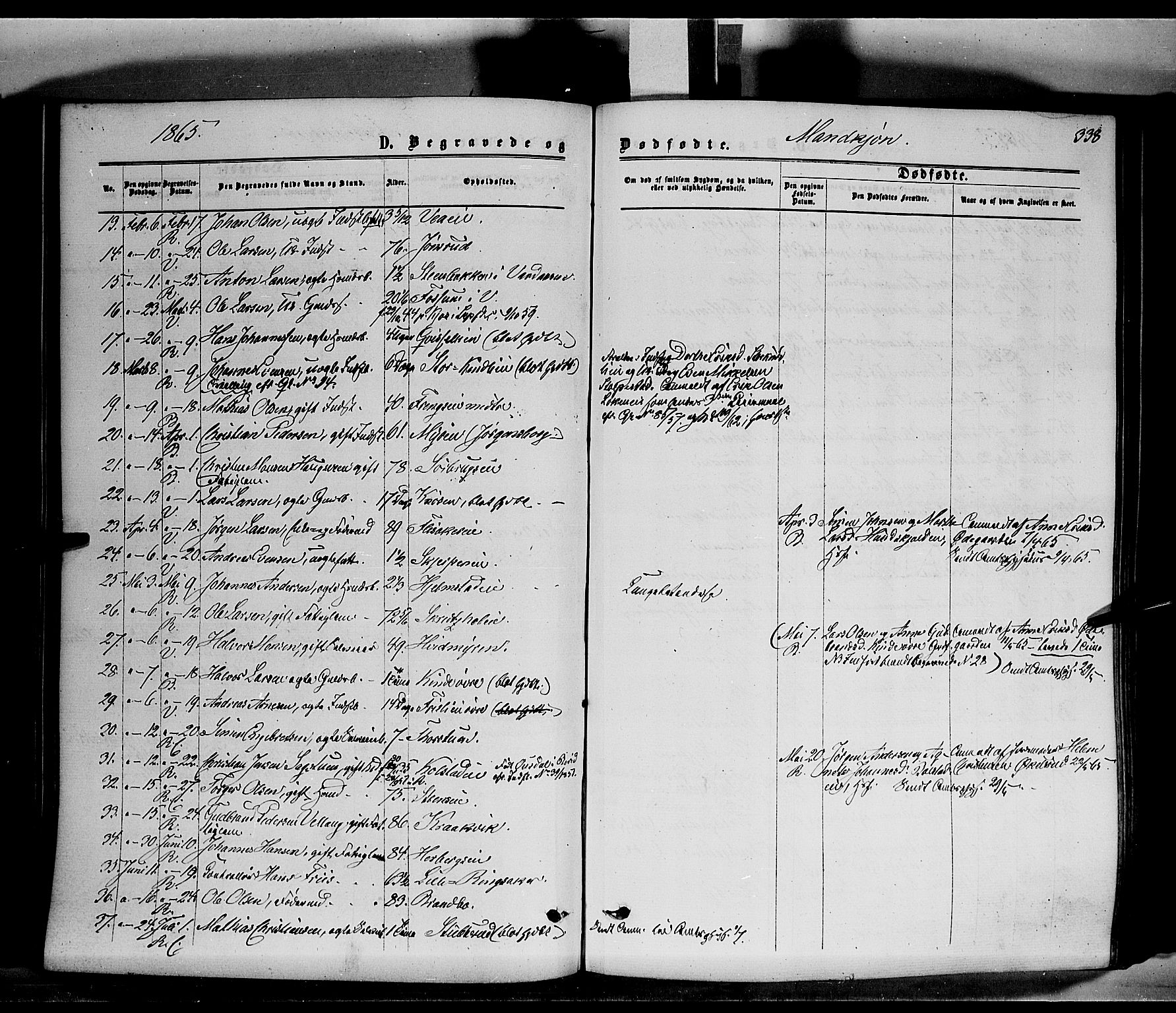 Ringsaker prestekontor, AV/SAH-PREST-014/K/Ka/L0010: Parish register (official) no. 10, 1861-1869, p. 338
